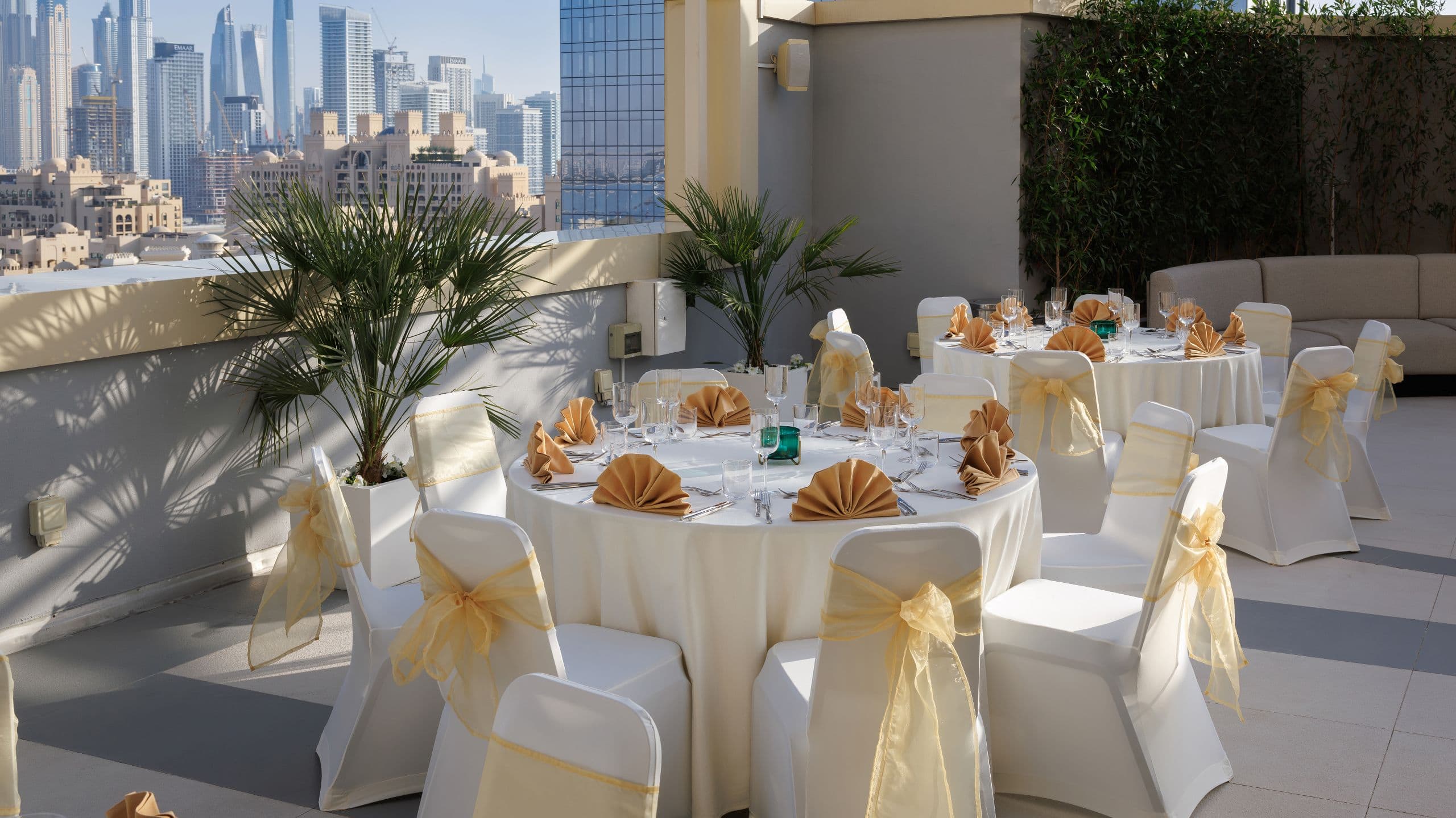 Andaz Dubai The Palm Deck Event Dining Setup
