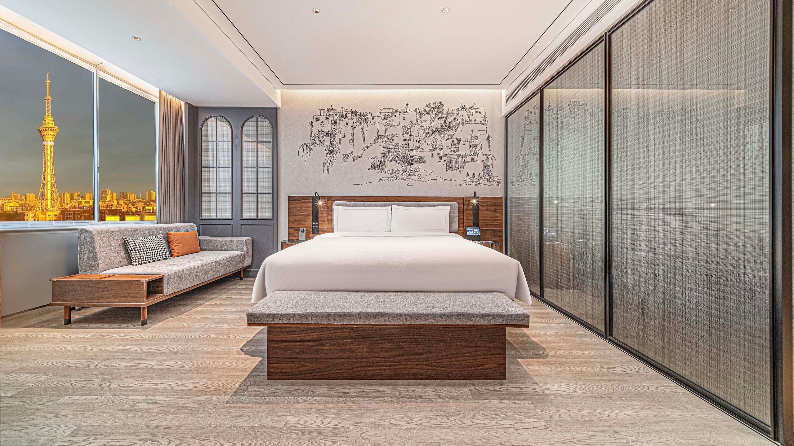 UrCove Kashgar Ancient City Kunlun Tower Room Bed