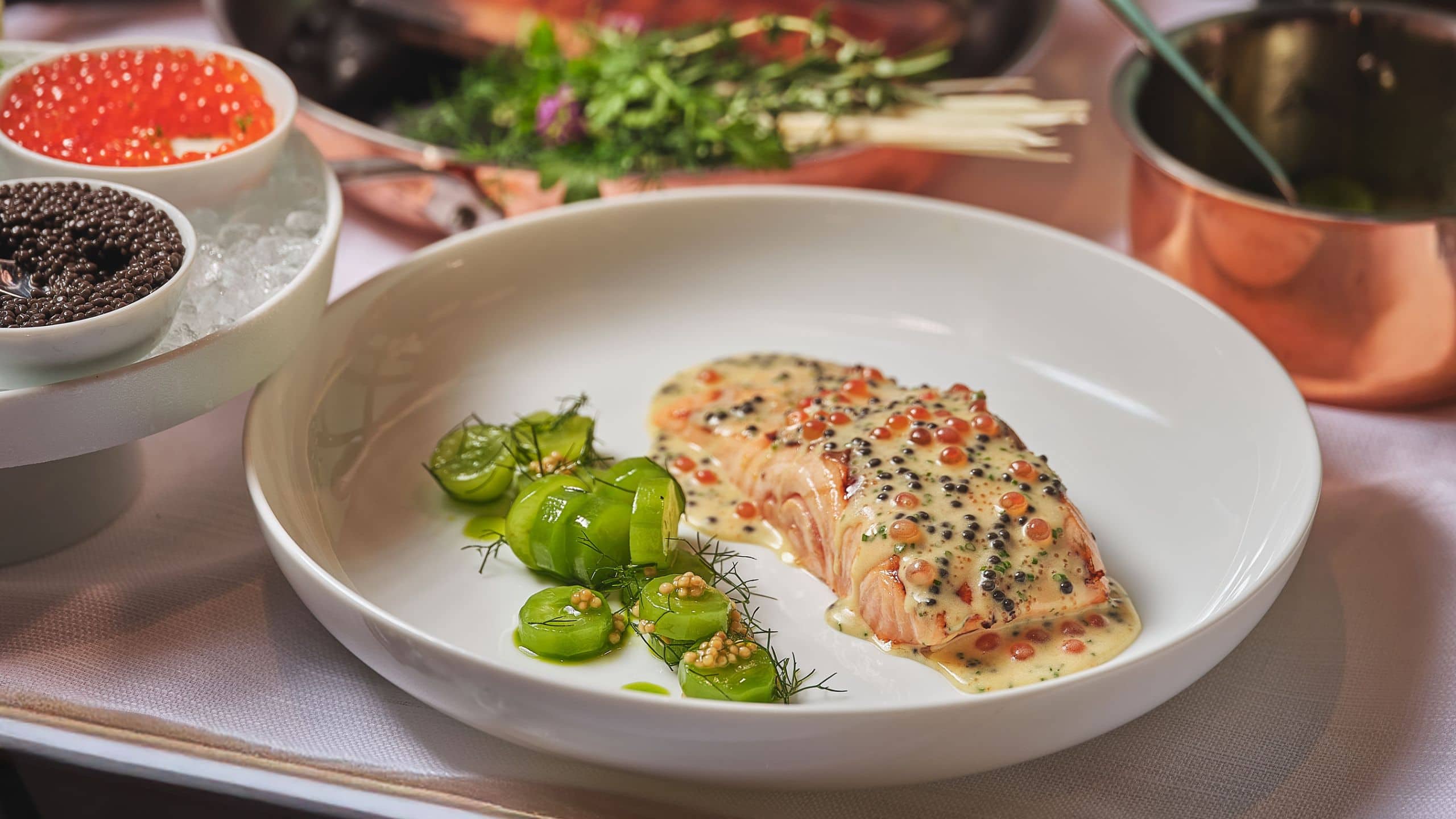 Park Hyatt Kuala Lumpur Atlantic Salmon Roasted On Cedar Wood Chef