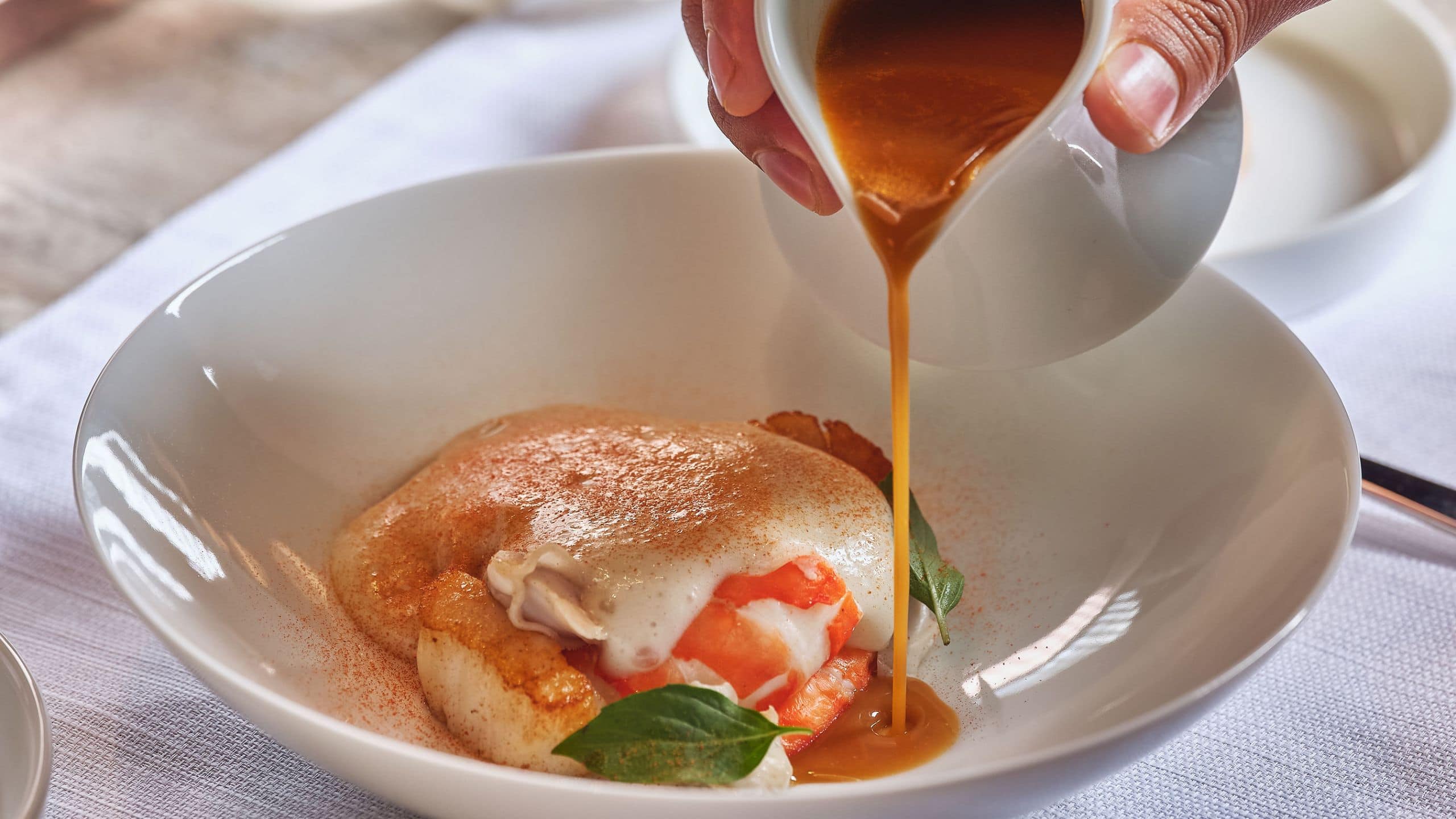 Park Hyatt Kuala Lumpur Coconut Lobster Bisque Pour