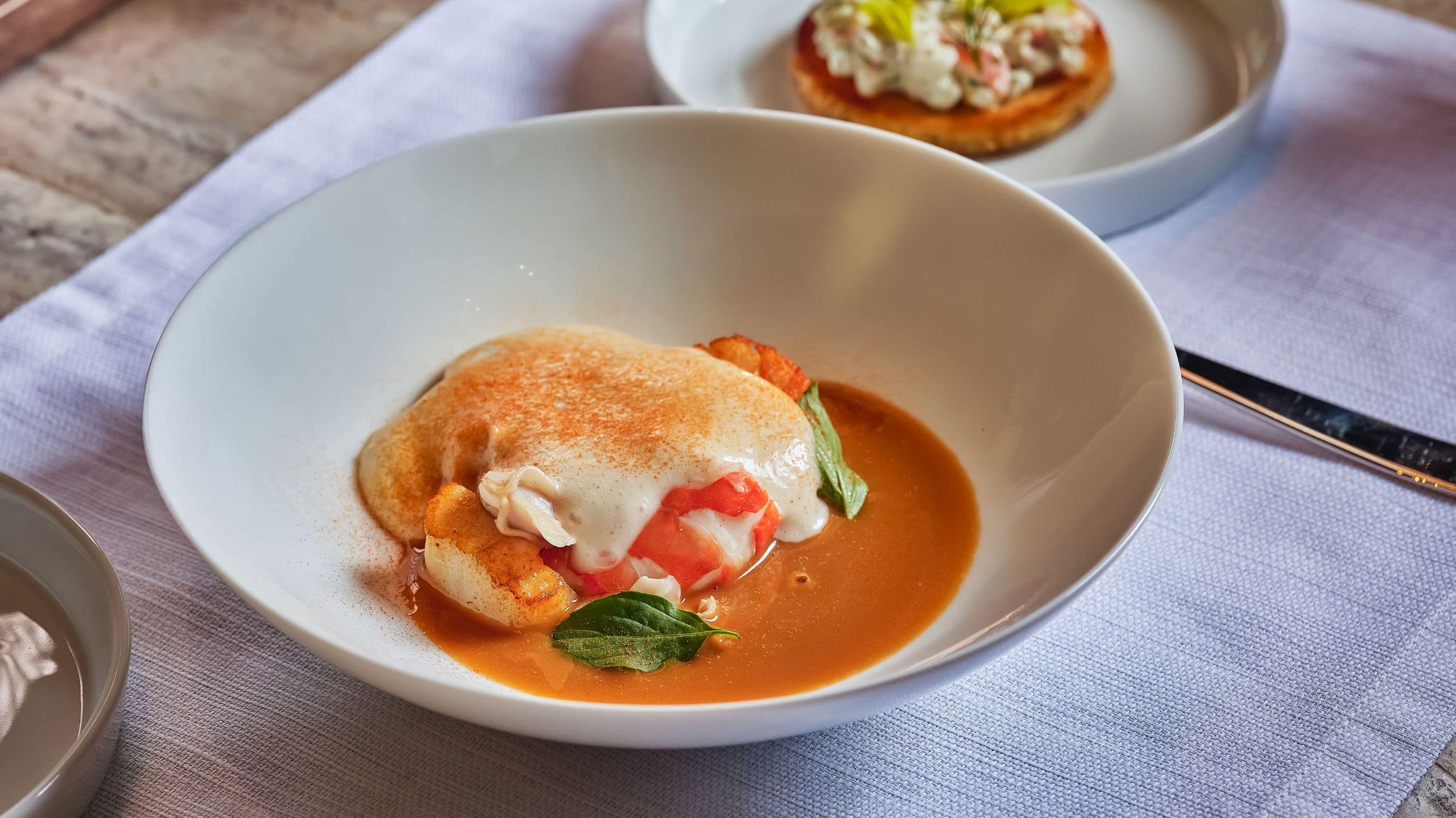 Park Hyatt Kuala Lumpur Coconut Lobster Bisque Table Set Up