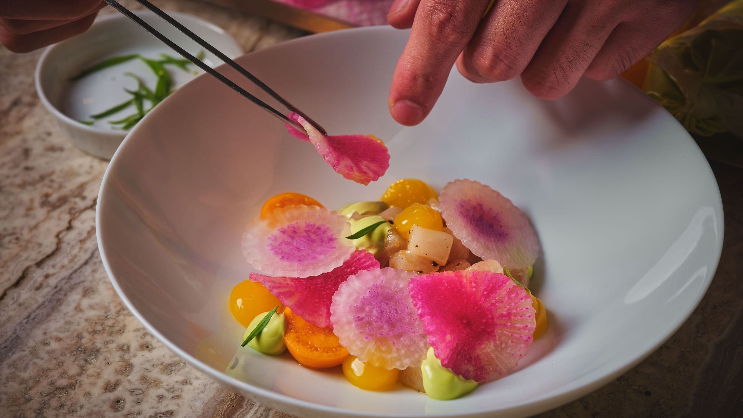 Park Hyatt Kuala Lumpur Hamachi Crudo Plating