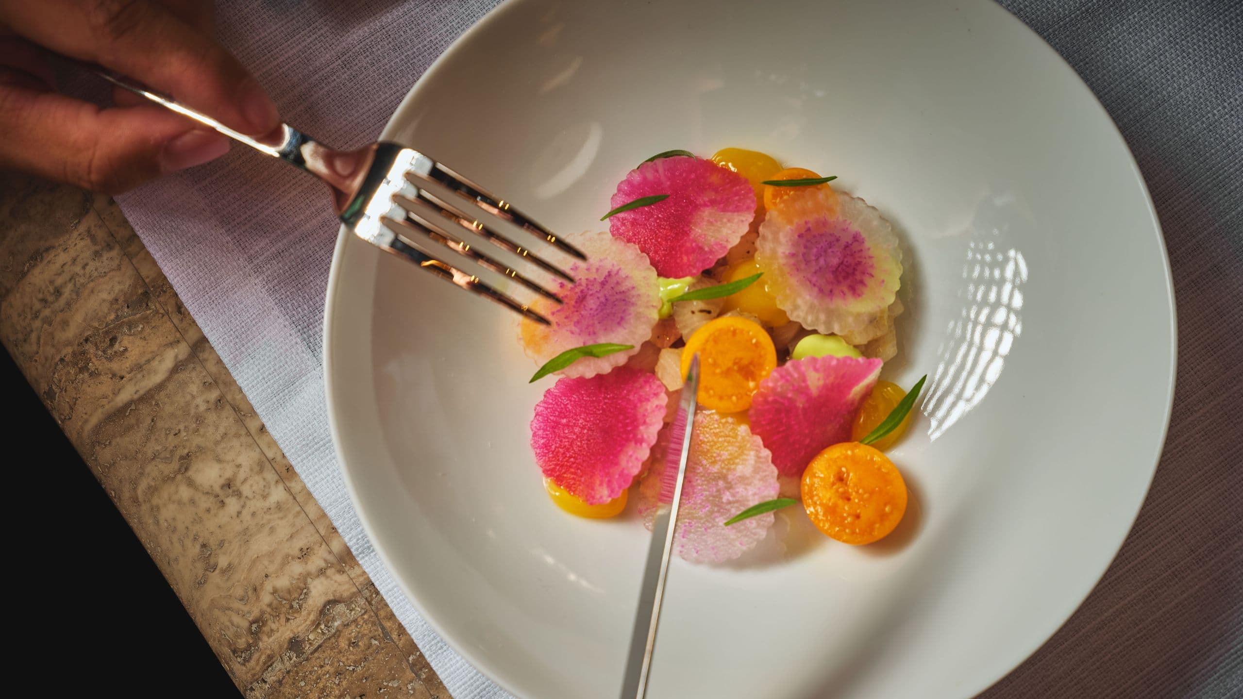 Park Hyatt Kuala Lumpur Hamachi Crudo Top Down