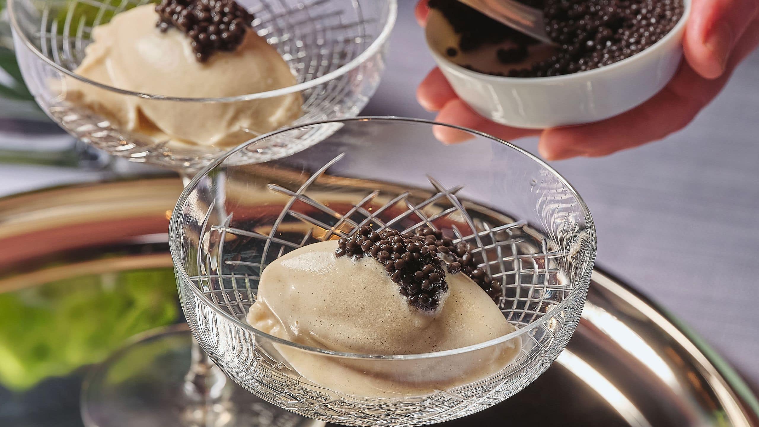 Park Hyatt Kuala Lumpur Osciestra Caviar Ice Cream Plating