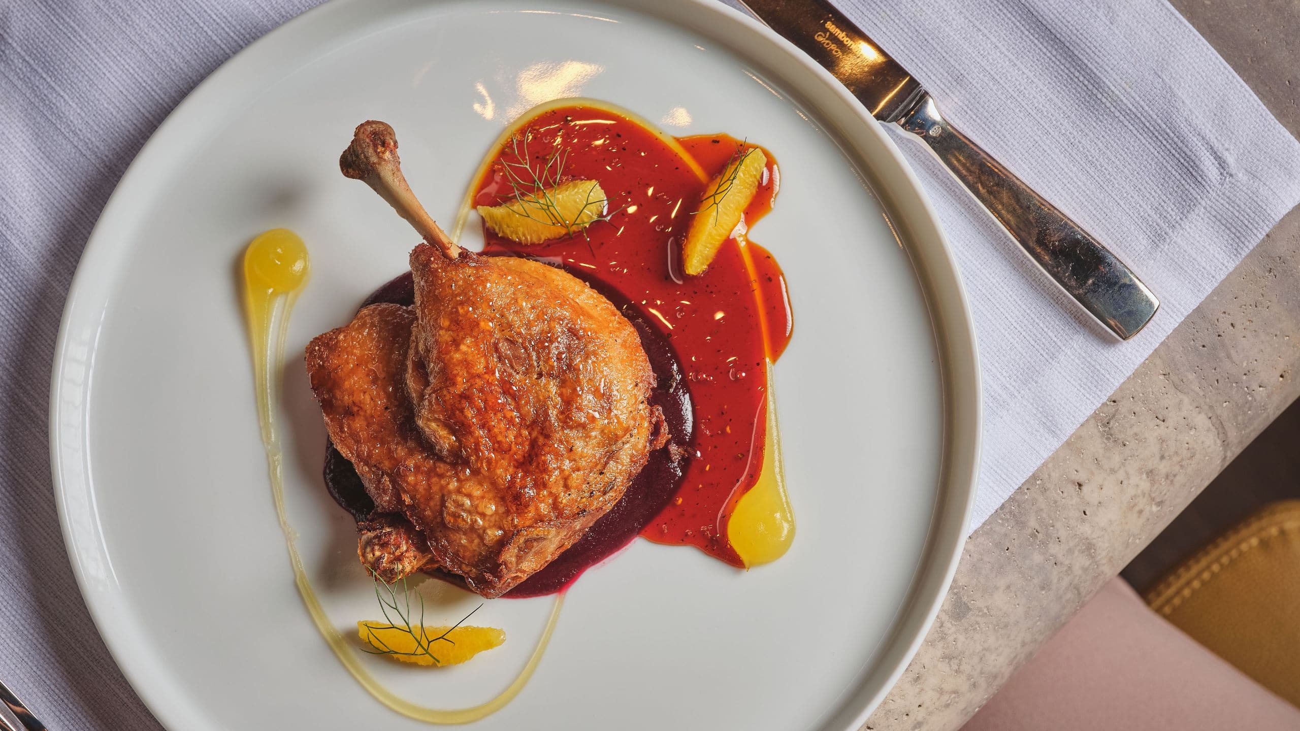 Park Hyatt Kuala Lumpur Roasted Duck Confit Top Down