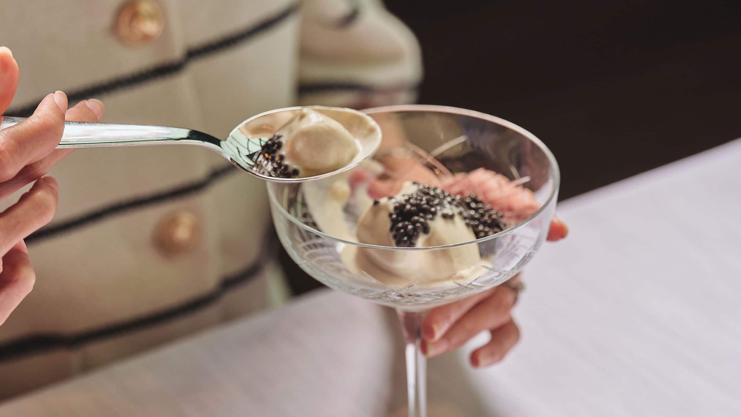 Park Hyatt Kuala Lumpur Scooping Osciestra Caviar Ice Cream