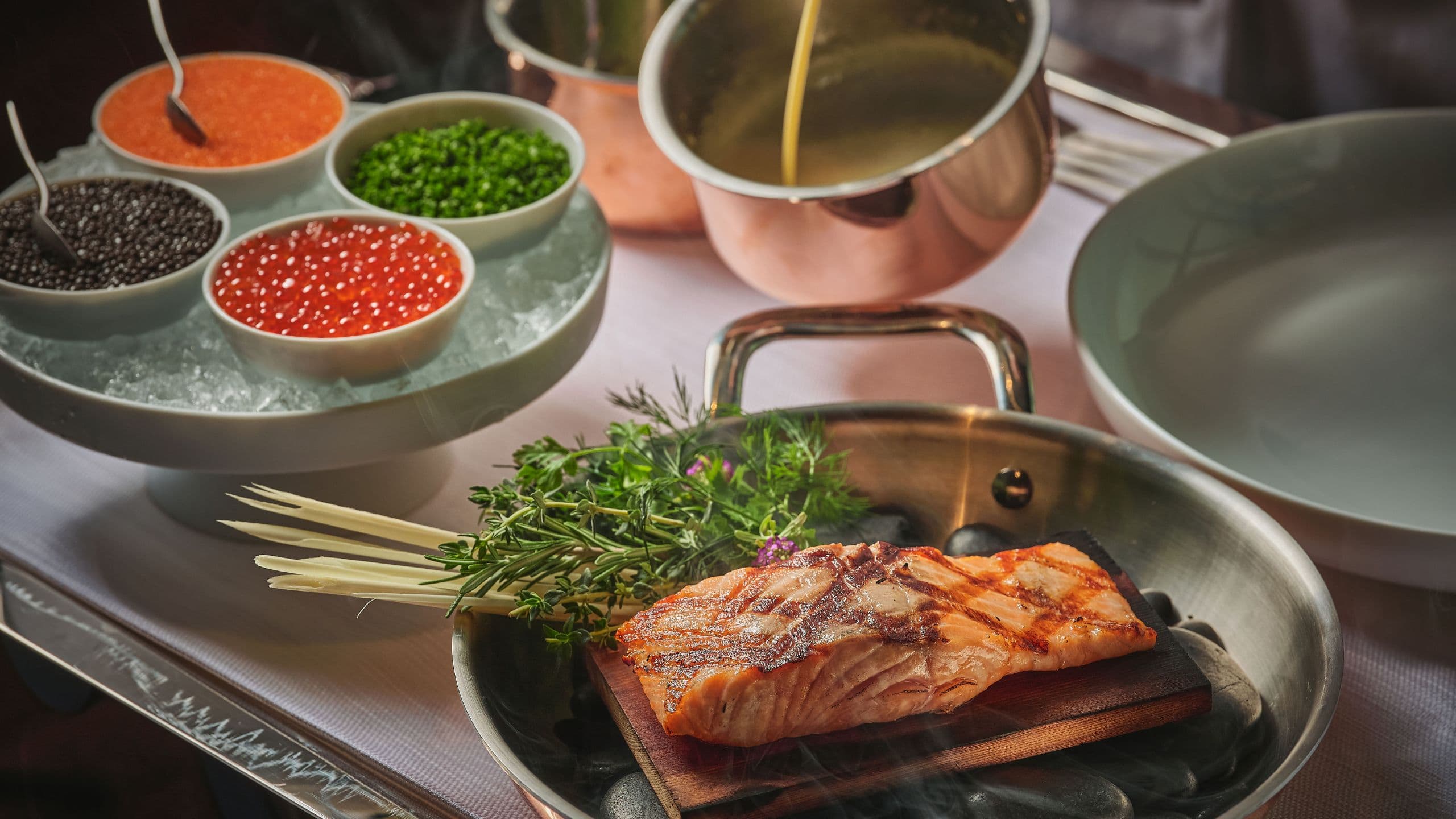 Park Hyatt Kuala Lumpur Sizzling Atlantic Salmon Roasted On Cedar Wood