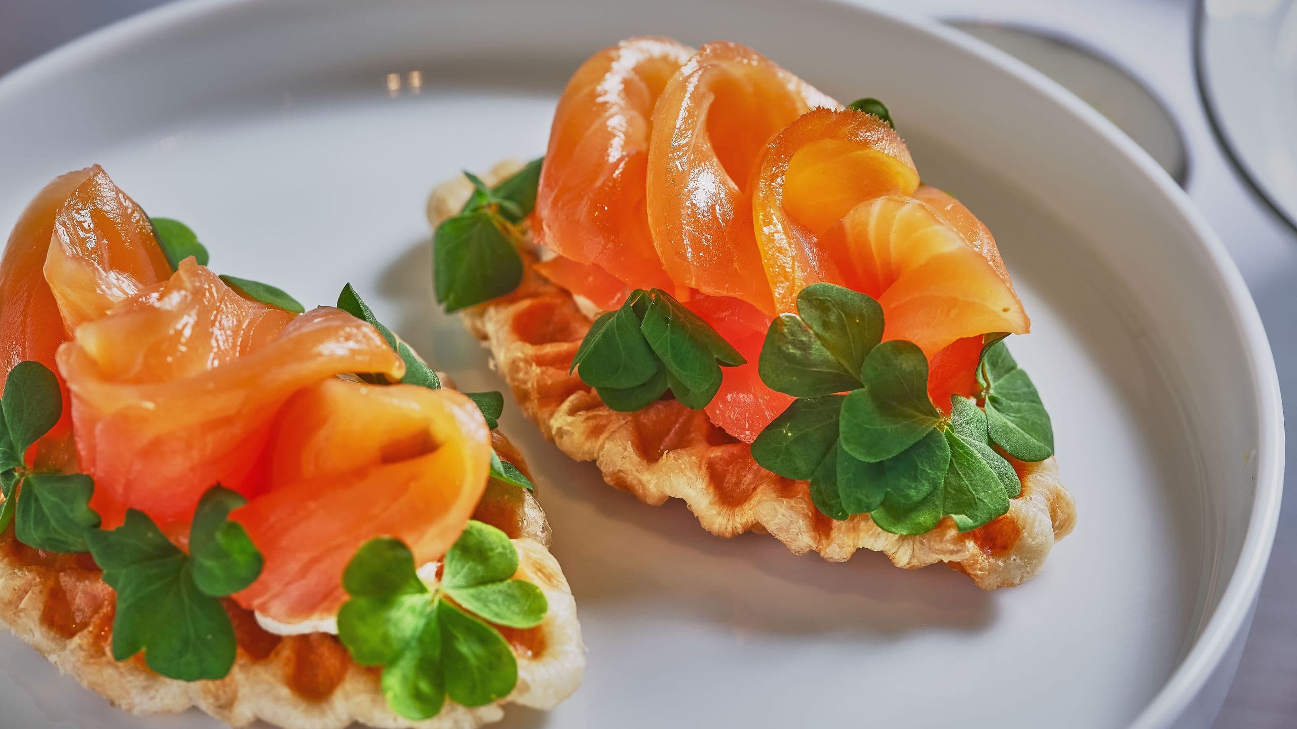 Park Hyatt Kuala Lumpur Salmon Waffle Close Up