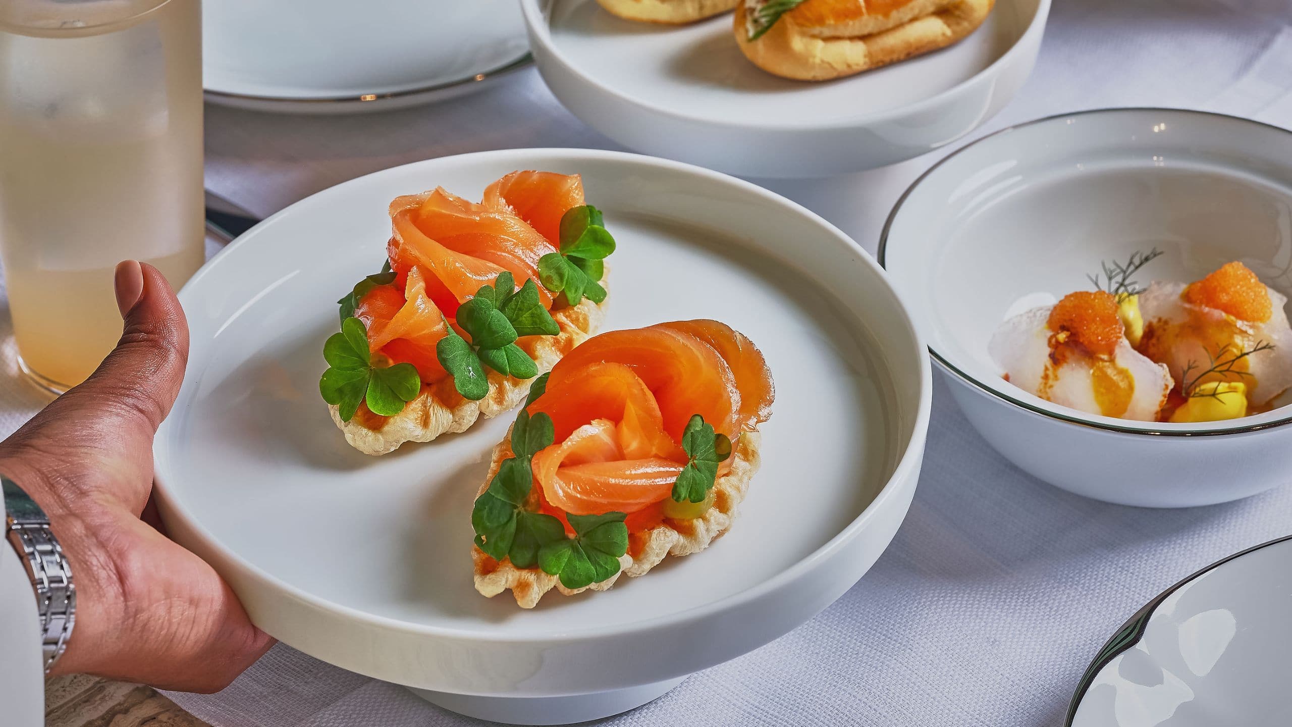 Park Hyatt Kuala Lumpur Serving Afternoon Tea Salmon Waffle