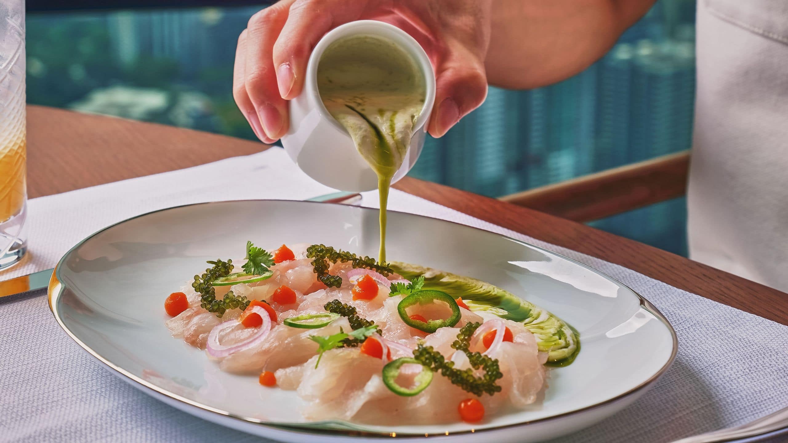 Park Hyatt Kuala Lumpur Umai Ikan Merah Live Sauce Pour