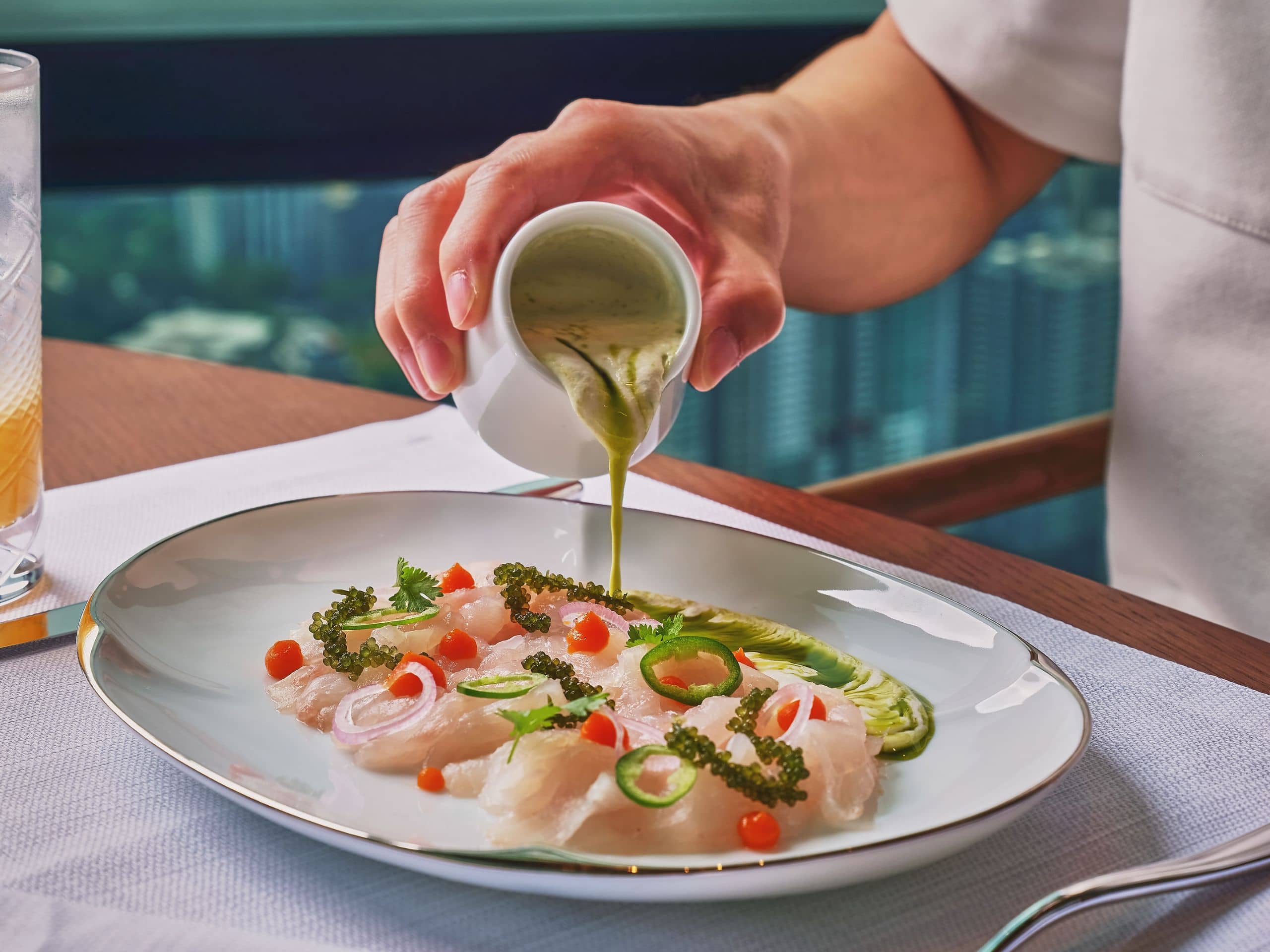 Park Hyatt Kuala Lumpur Umai Ikan Merah Live Sauce Pour