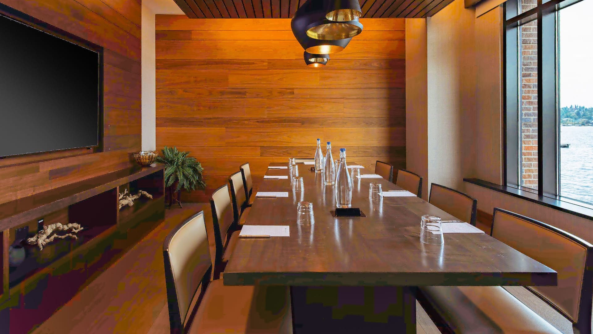 1 of 5 Hyatt Regency Lake Washington at Seattle's Southport Lakeside Boardroom With Window And Tv