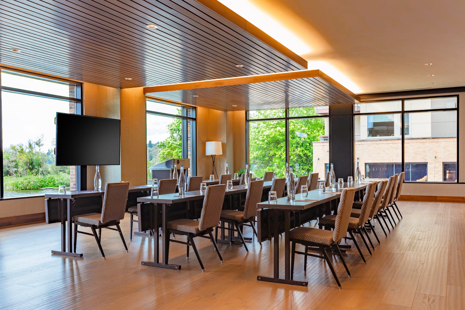 1 of 5 Hyatt Regency Lake Washington at Seattle's Southport Lakeside Classroom Set With Tv