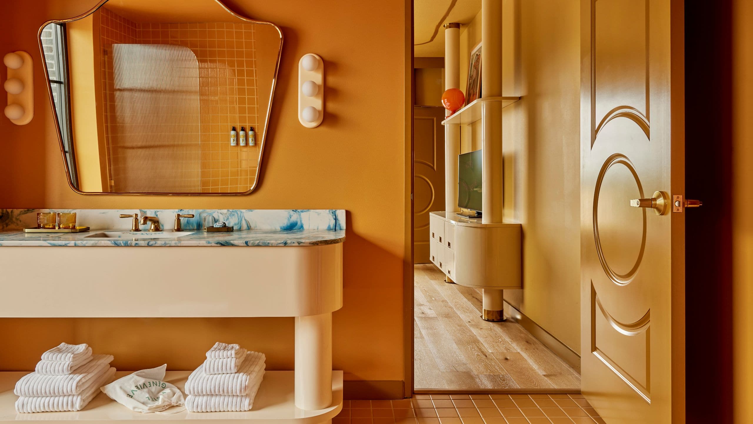 2 of 9 Hotel Genevieve Suite Bathroom Vanity