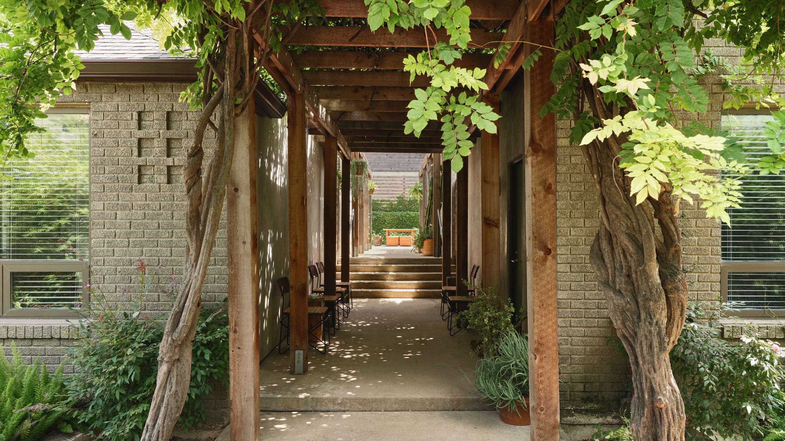 Hotel San José, Bunkhouse Hotels Breezeway Path View