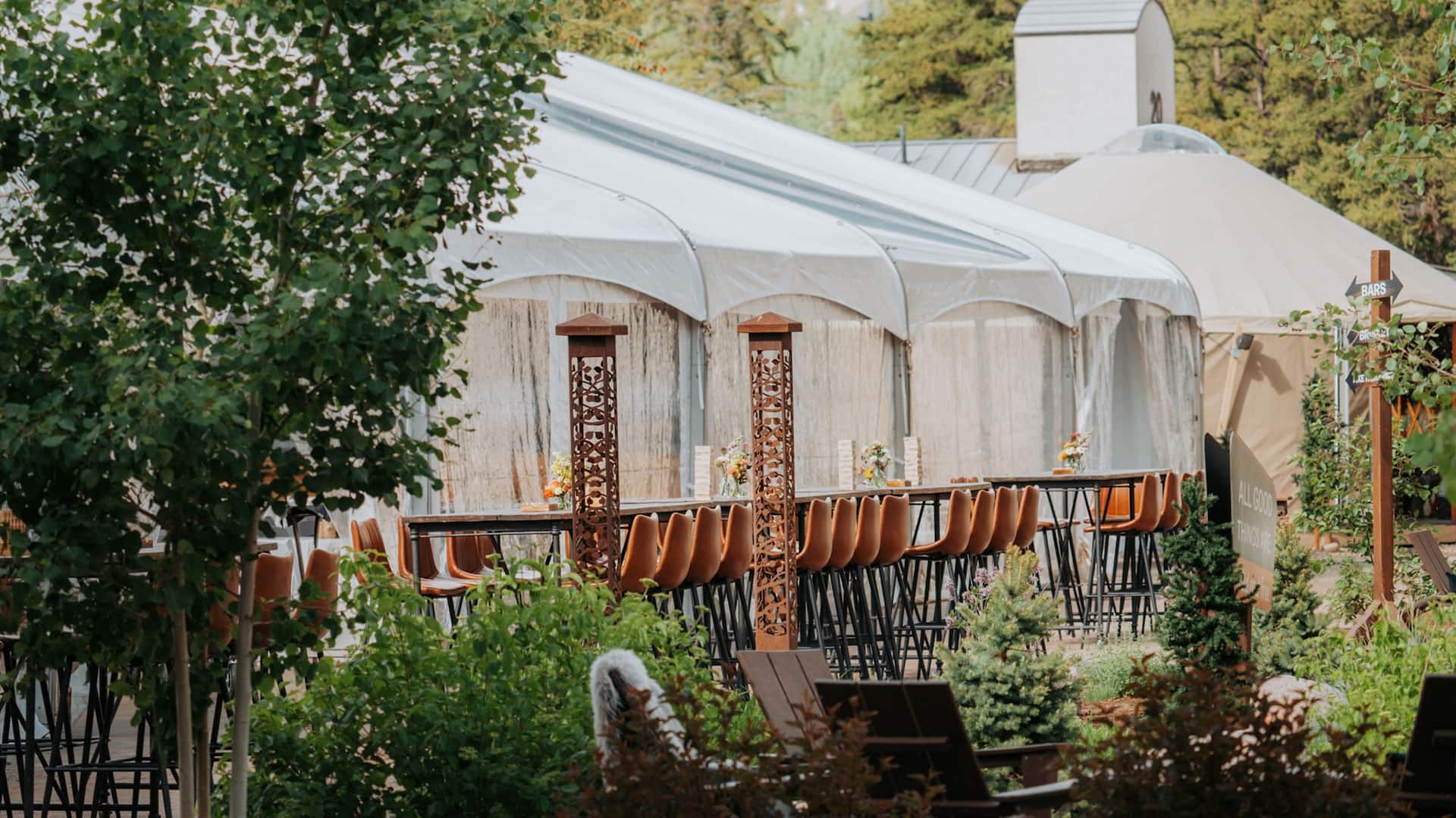 Grand Hyatt Vail Gore Pavilion Tent Summer Outdoor View