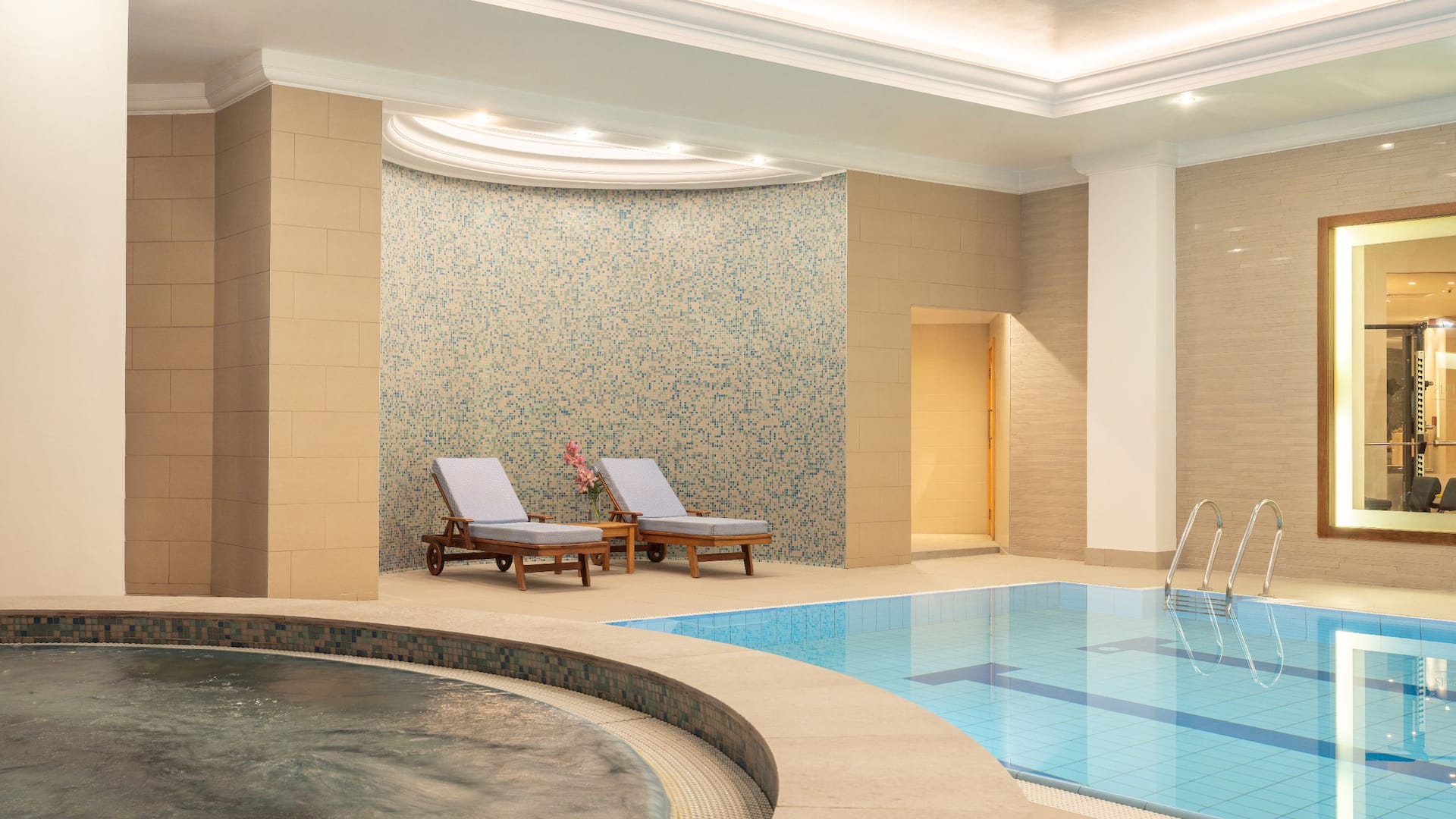 Hyatt Regency Belgrade Club Olympus Pool Jacuzzi Lounge Chairs