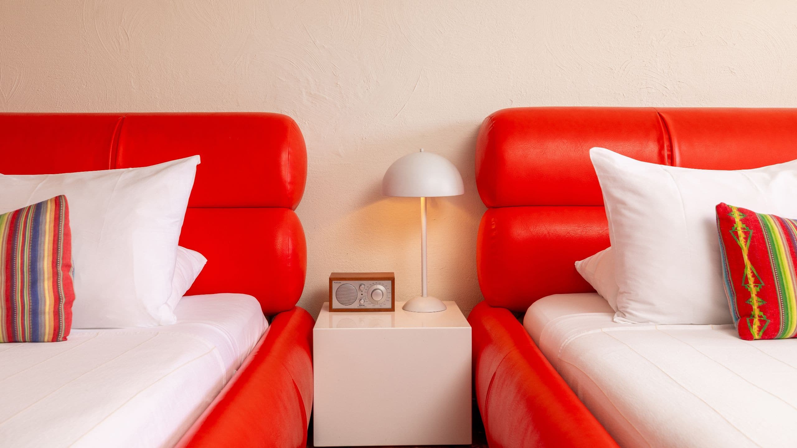Austin Motel, Bunkhouse Hotels Double Queen Night Stand Detail