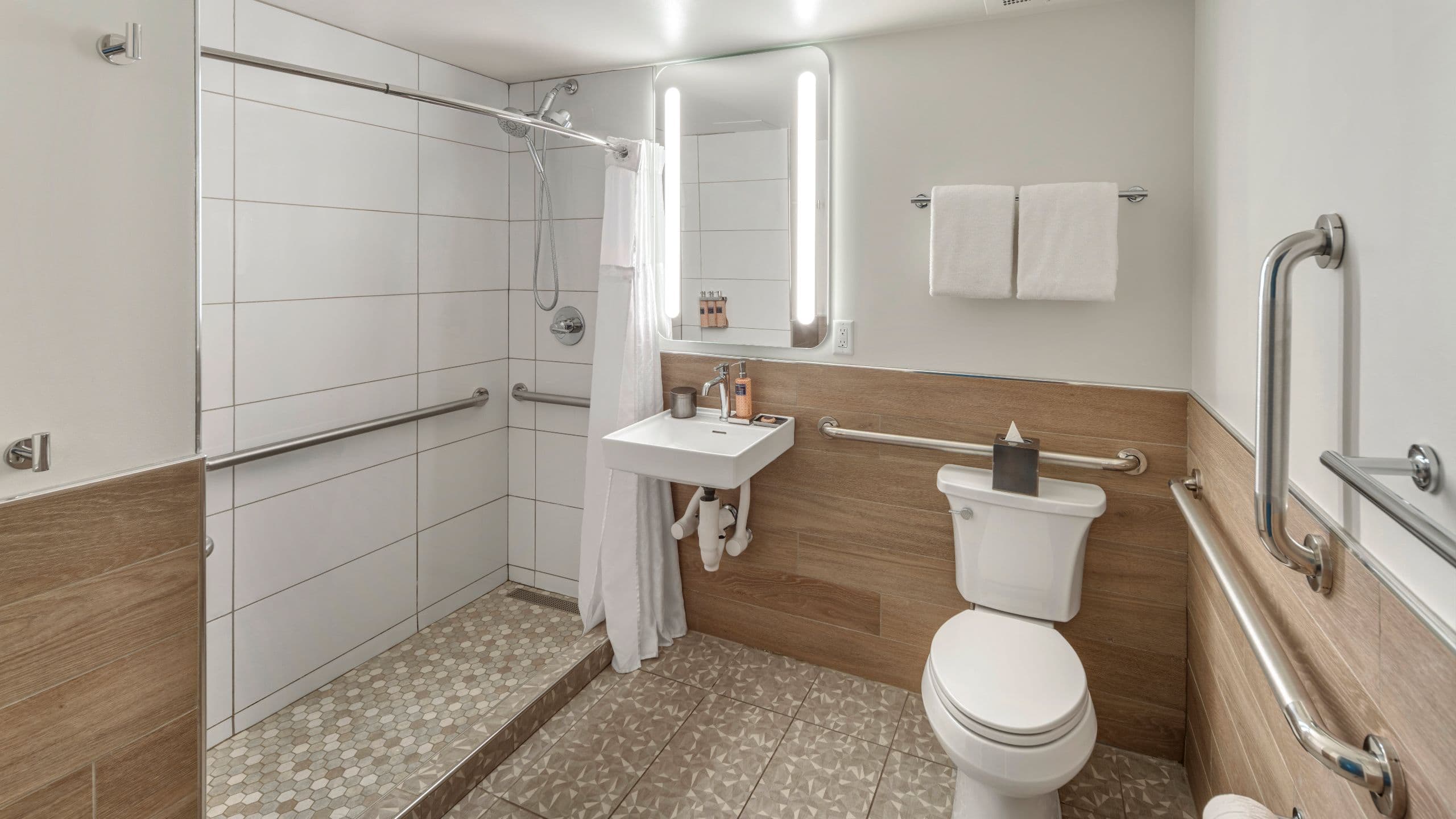 The Wildbirch Hotel Accessible Bathroom With Shower