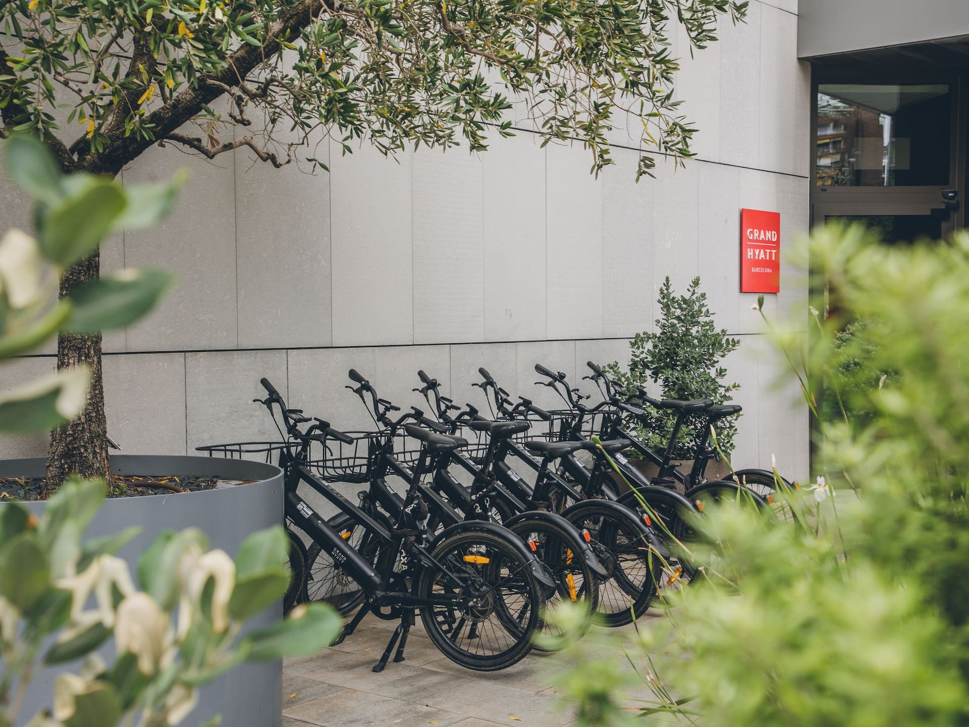 Grand Hyatt Barcelona Electric Bikes Entrance