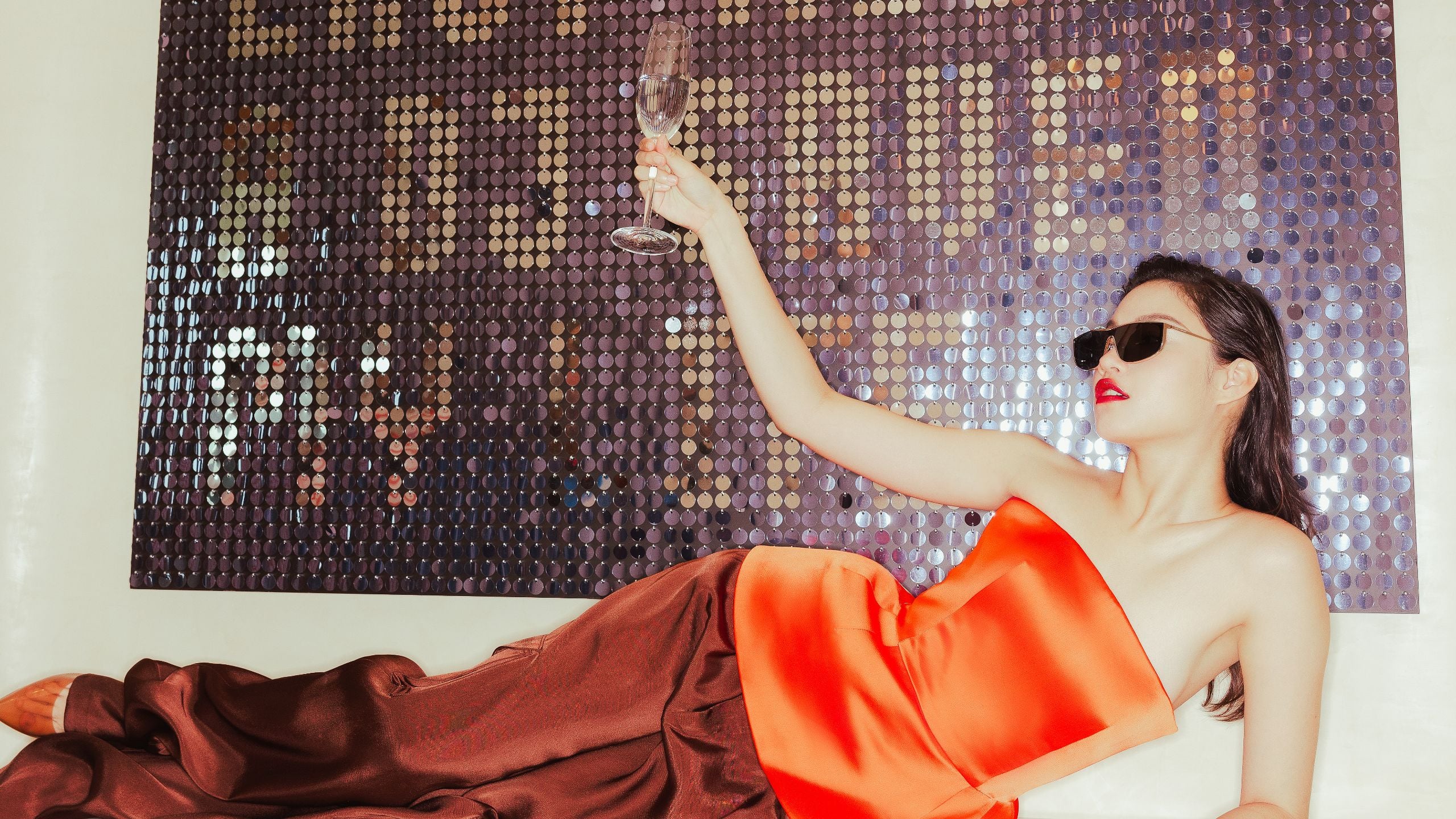 The Standard, Bangkok Woman Lounging Champagne Party