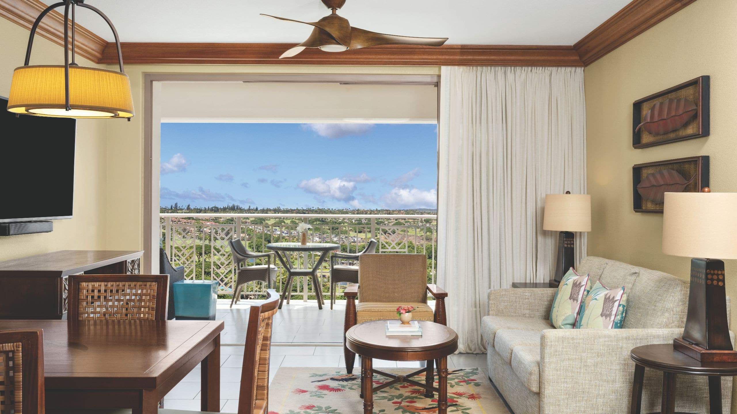 Hyatt Vacation Club at Ka’anapali Beach One Bedroom Living Room Balcony