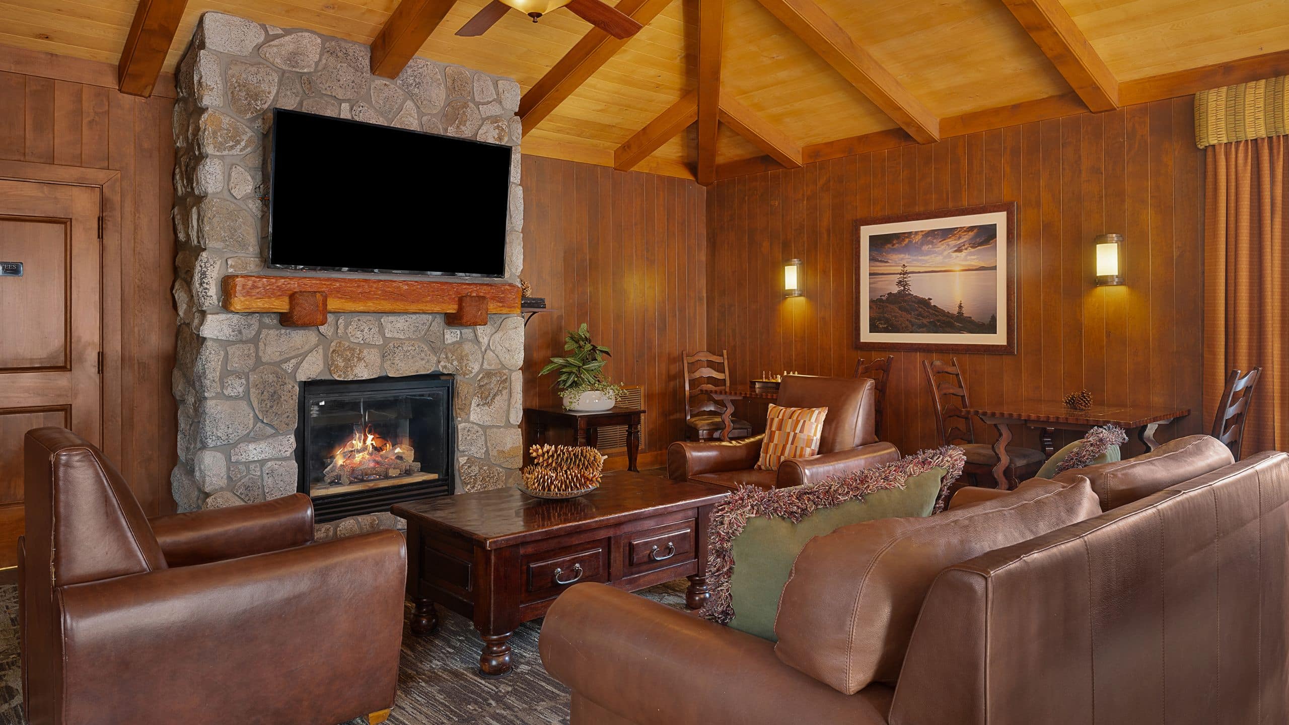 Hyatt Vacation Club at High Sierra Lodge Clubhouse Fireplace