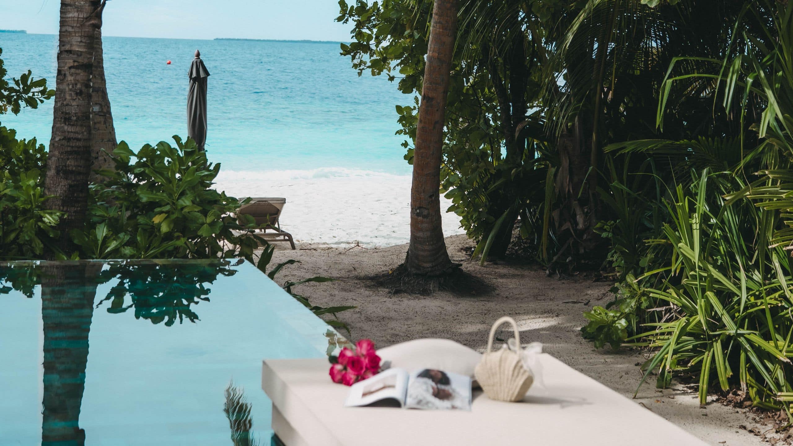 Park Hyatt Maldives Hadahaa Beach Access Beach Pool Villa Angle