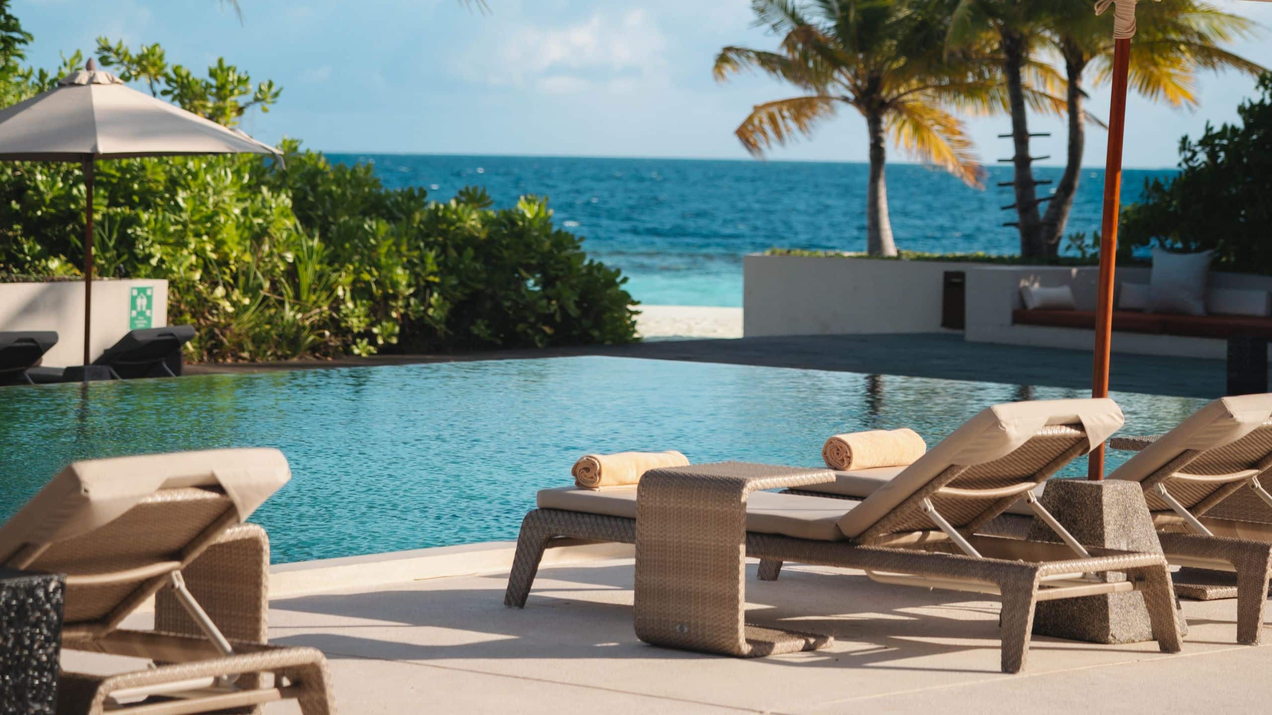 Park Hyatt Maldives Hadahaa Main Pool Sun Deck Overall