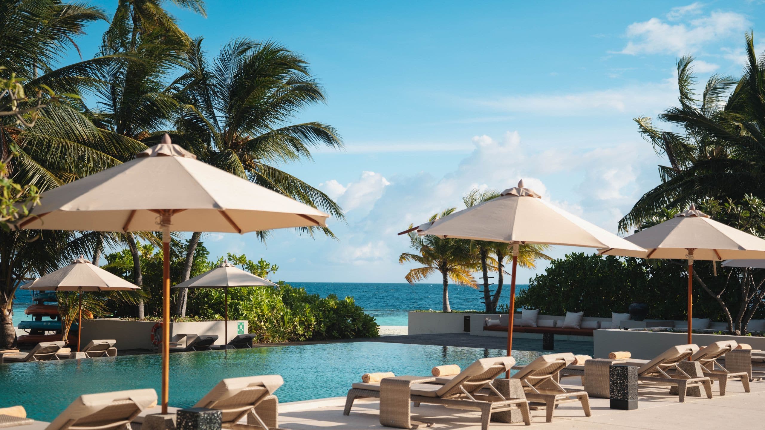Park Hyatt Maldives Hadahaa Overall Main Pool Deck Area