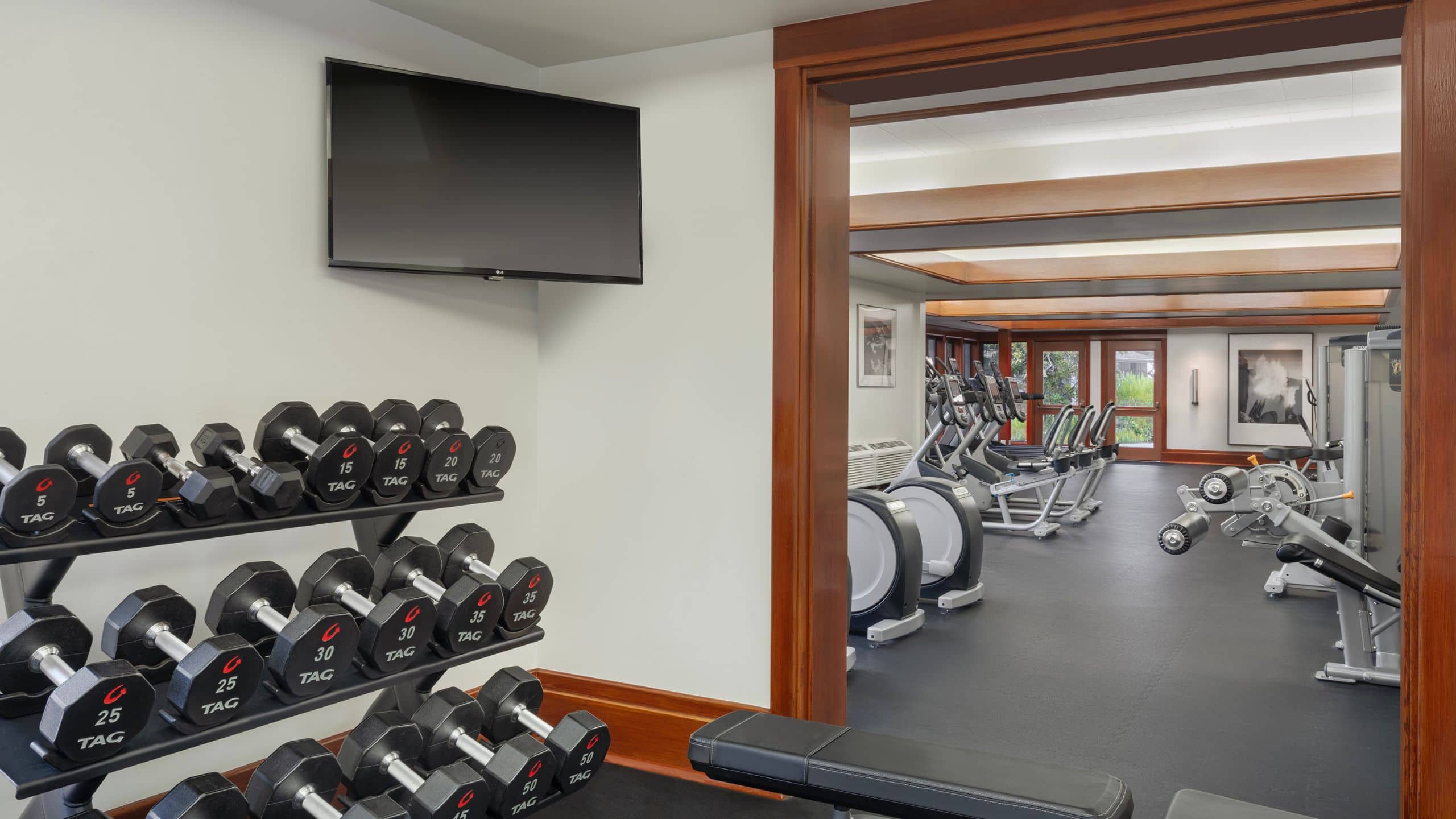 Hyatt Vacation Club at Highlands Inn Fitness Center Weights