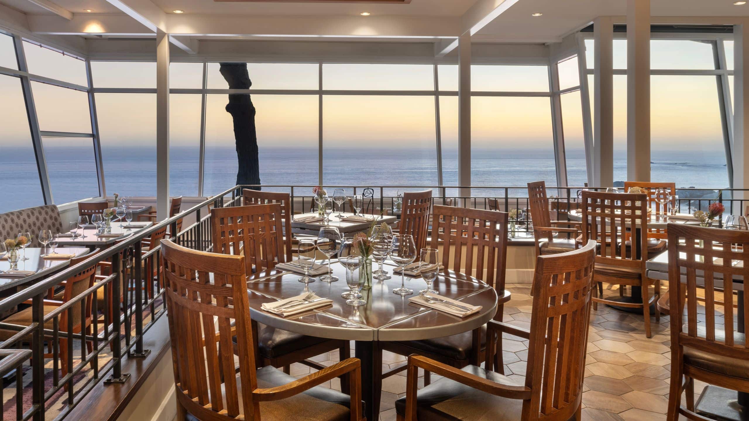 Hyatt Carmel Highlands Pacifics Edge Restaurant Featuring Sunset