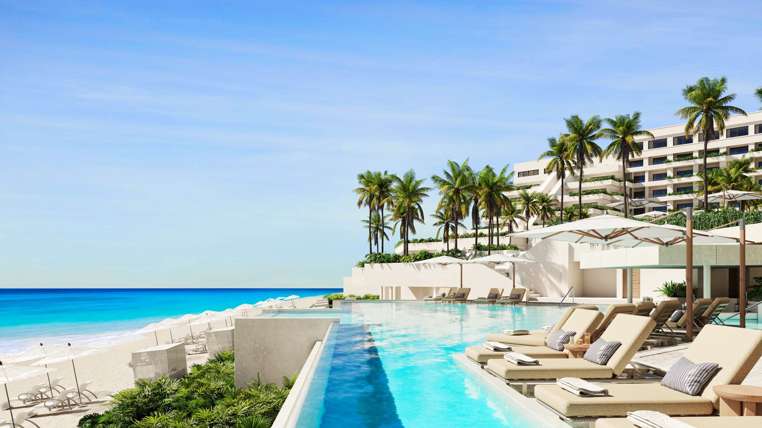 Secrets Mirabel Cancun Resort & Spa PC Pool Overlooking Beach