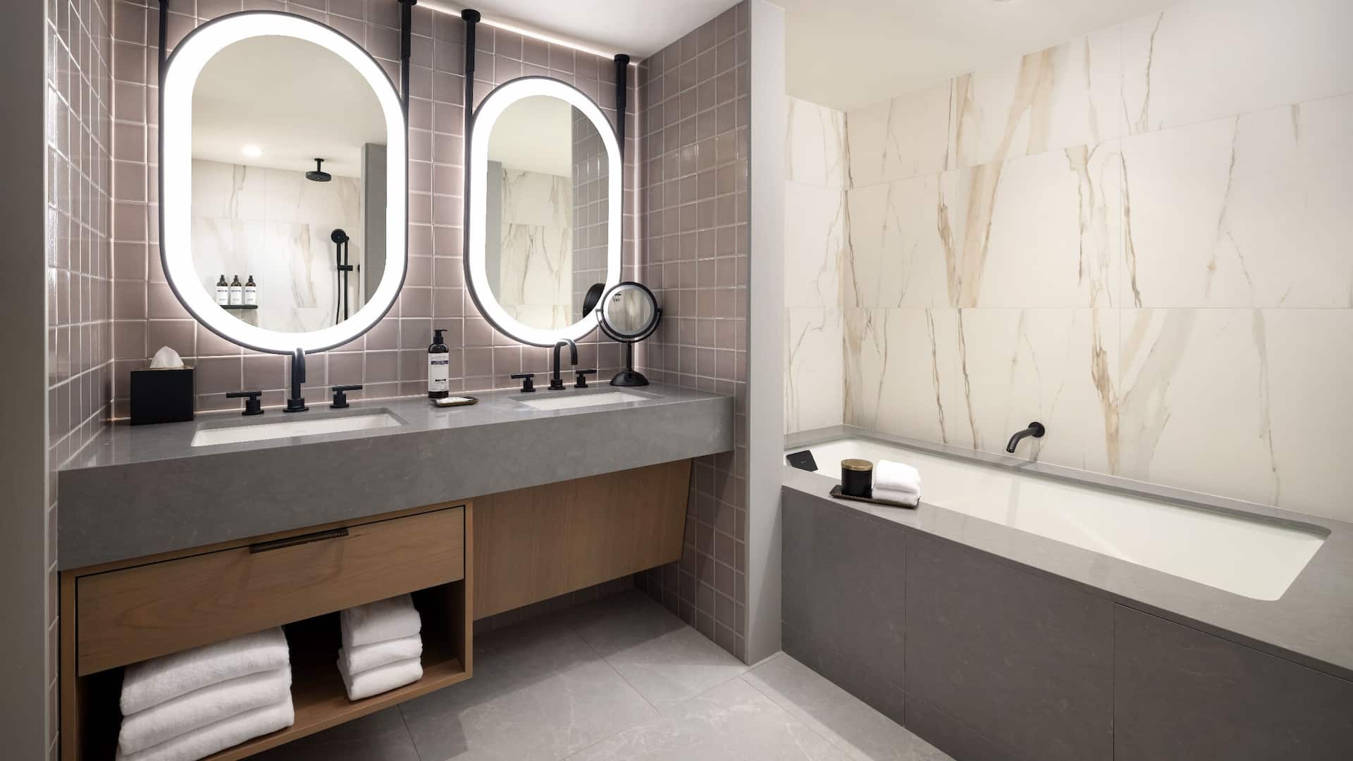 4 of 4 Hyatt Regency Times Square Penthouse Suite Bathroom With Tub