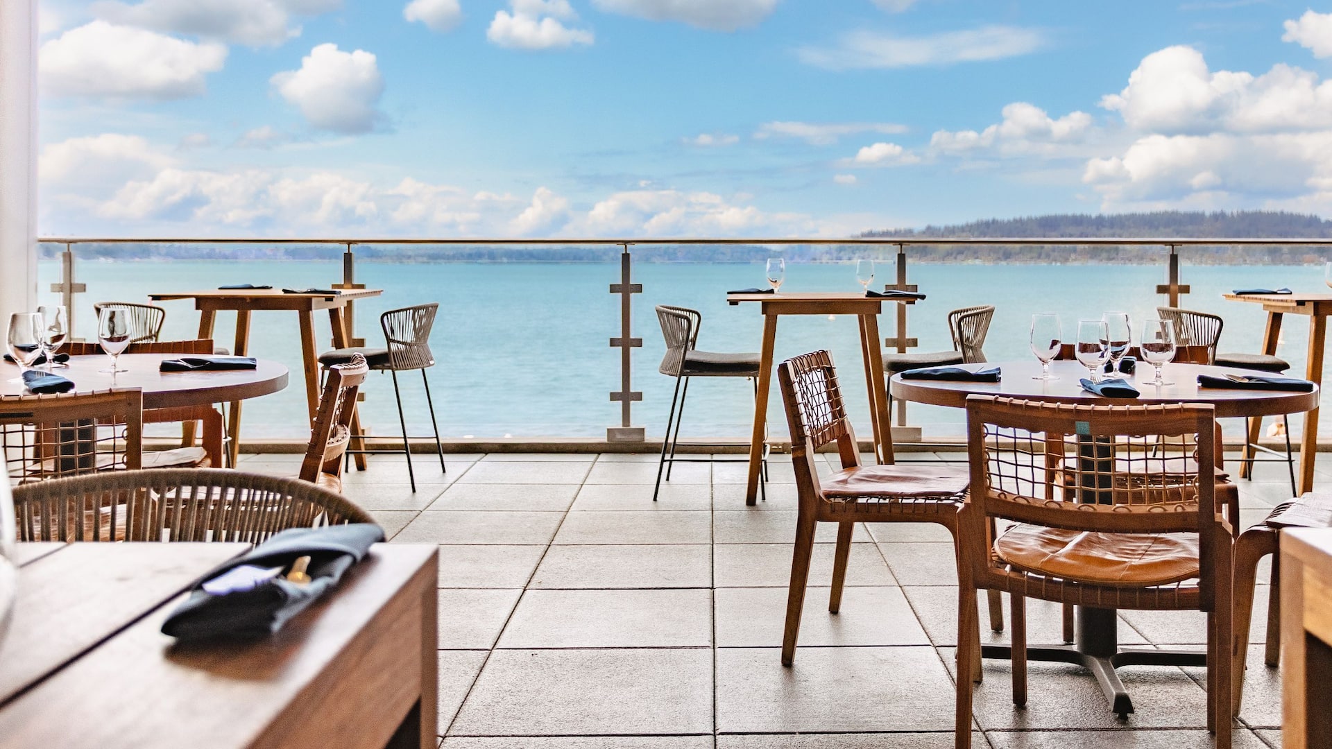 Hyatt Regency Lake Washington at Seattle's Southport Waters Table Patio On Table