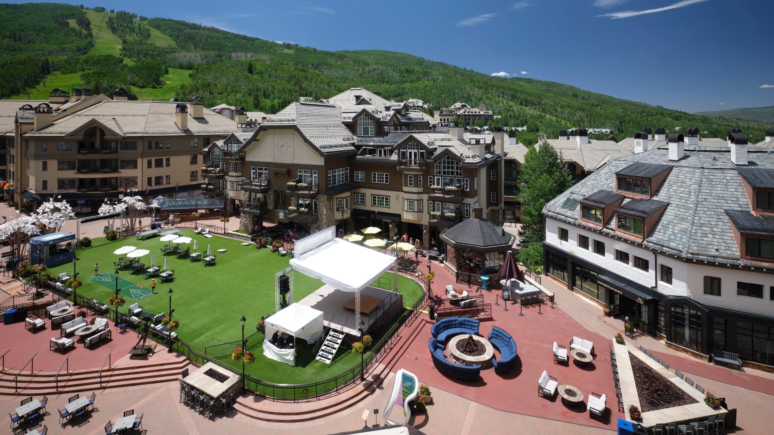 The Residences at Park Hyatt Beaver Creek Town Square Aerial View