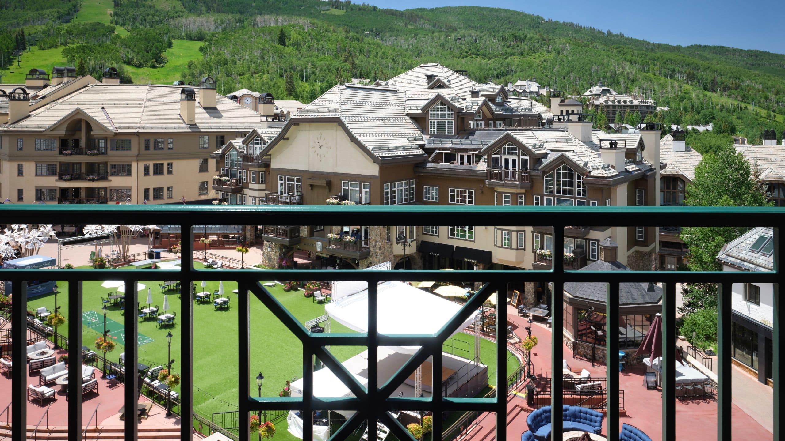 The Residences at Park Hyatt Beaver Creek Town Square From Balcony
