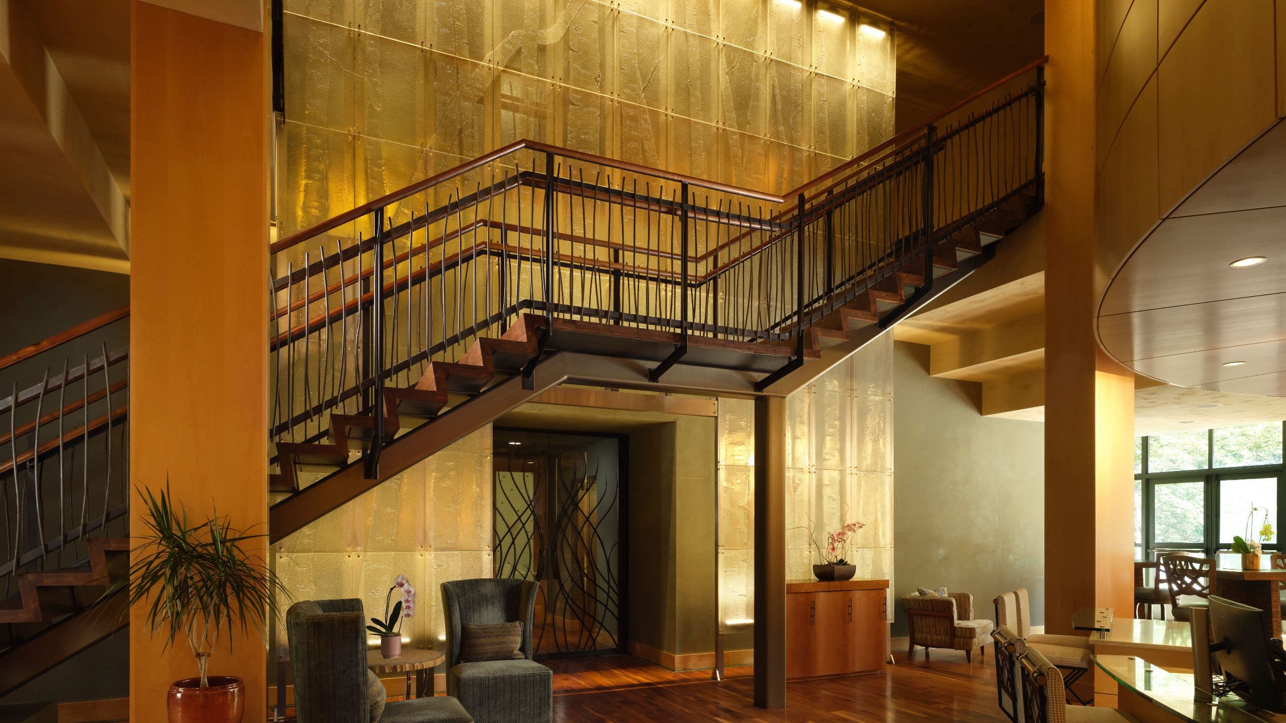 The Residences at Park Hyatt Beaver Creek Spa Reception With Stairs