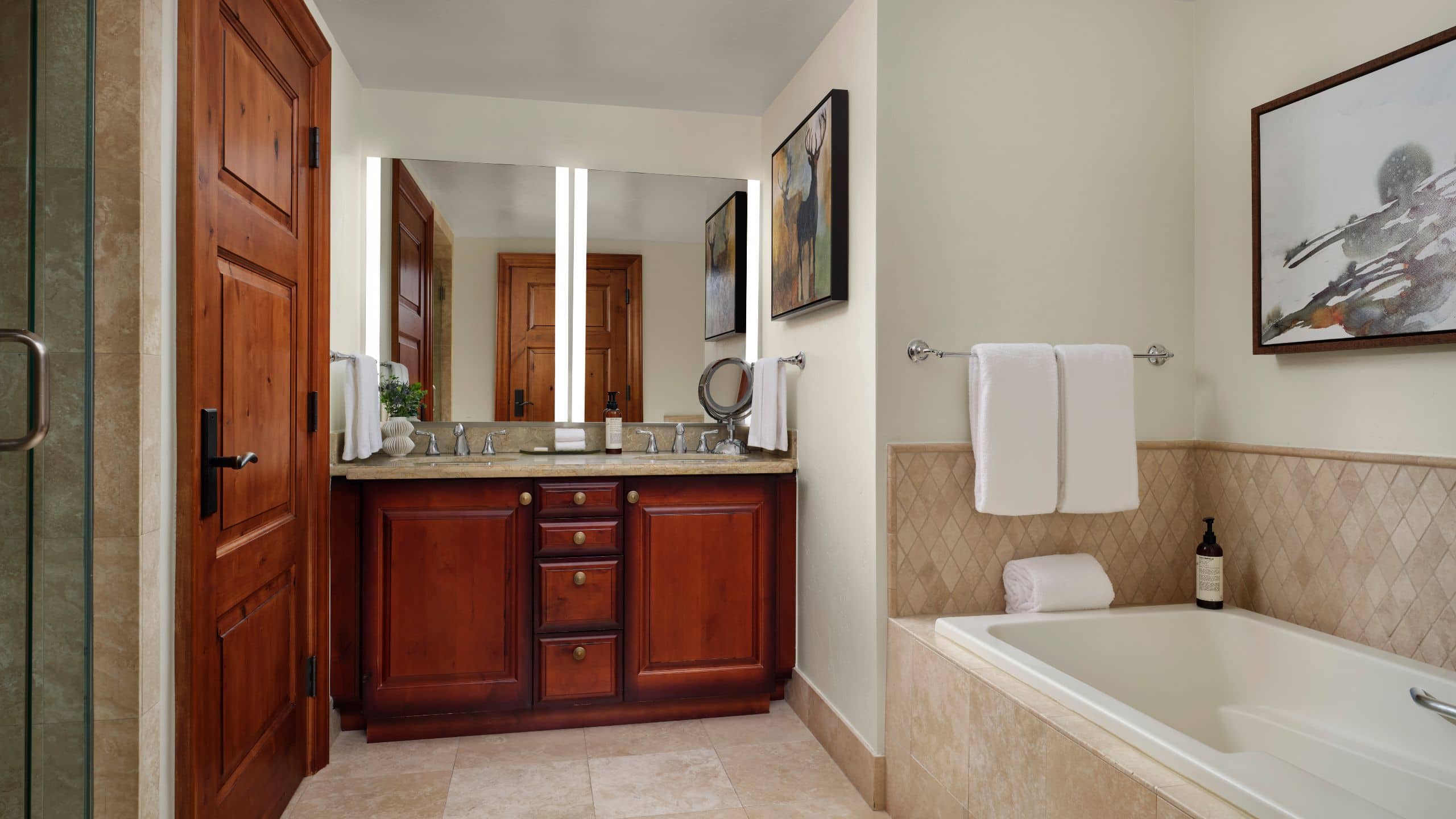 5 of 7 The Residences at Park Hyatt Beaver Creek Primary Bathroom With Tub
