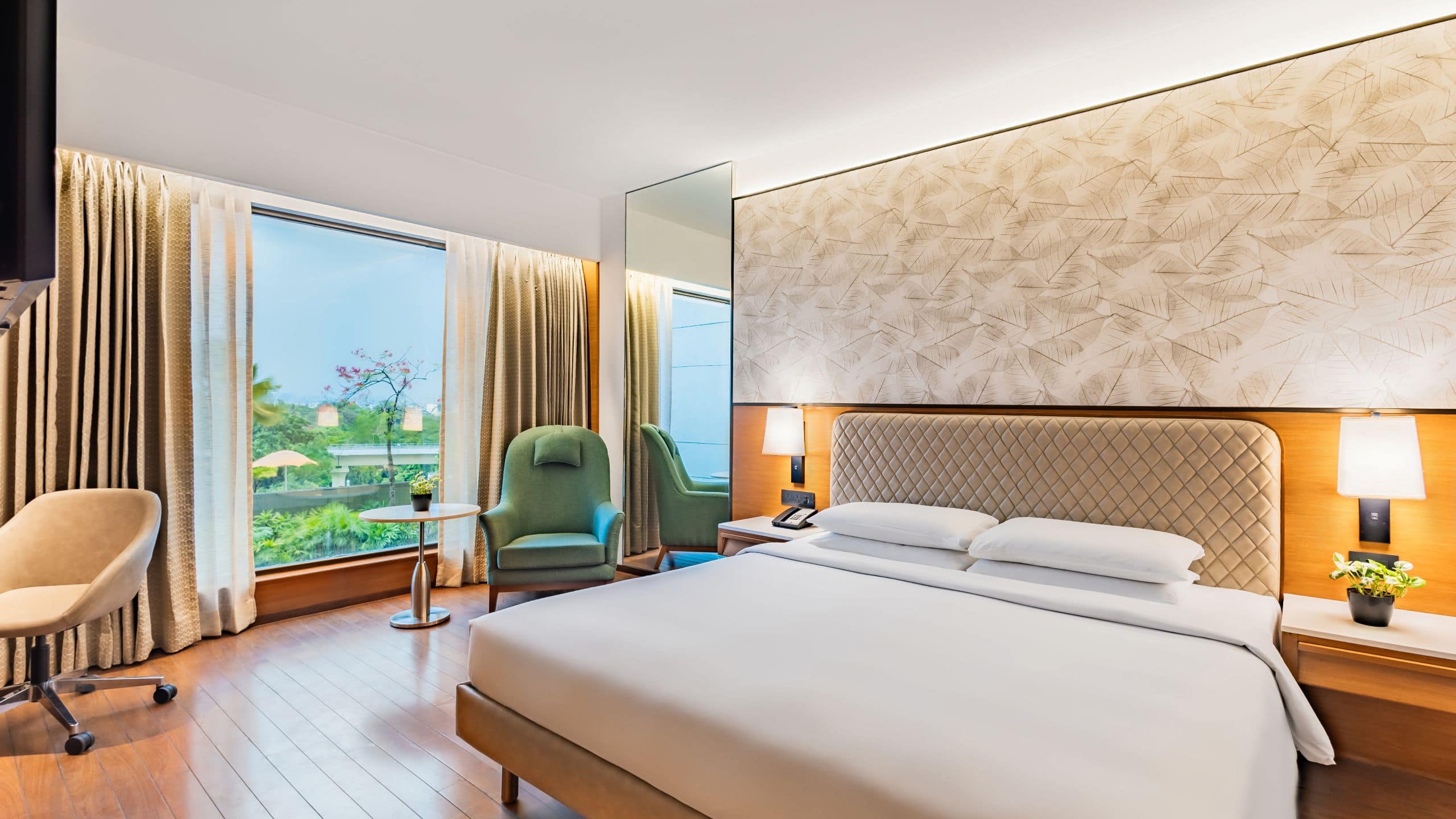 第 1，共 3 Hyatt Pune Standard Room Bed With View