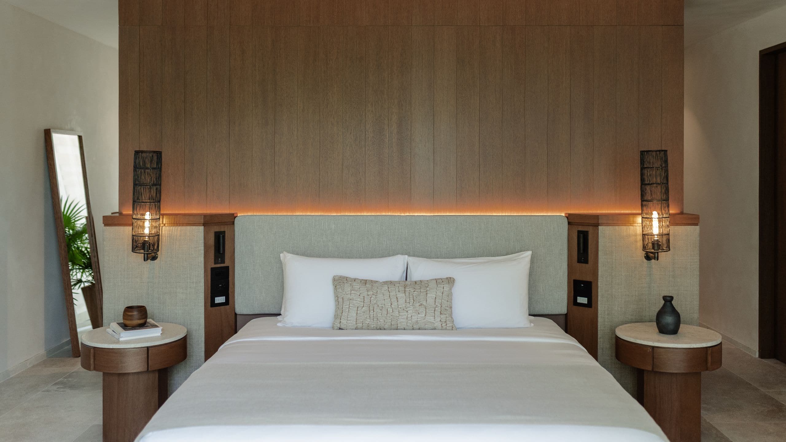 Alila Mayakoba King Headboard Bedside Tables With Lighting Wide