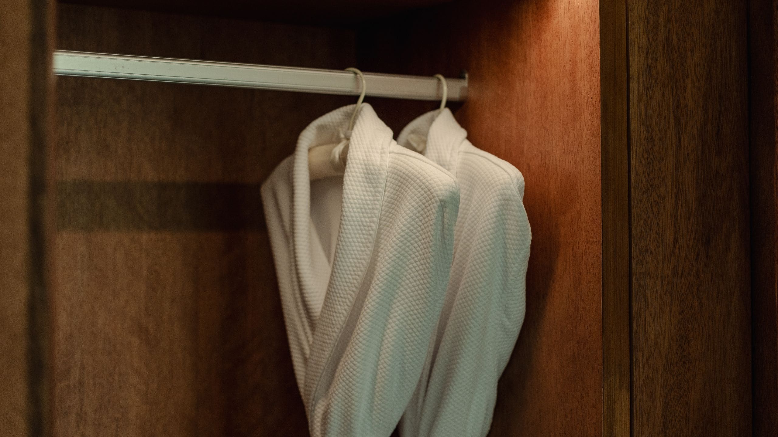 Alila Mayakoba Guest Bathrobes Hanging In Closet