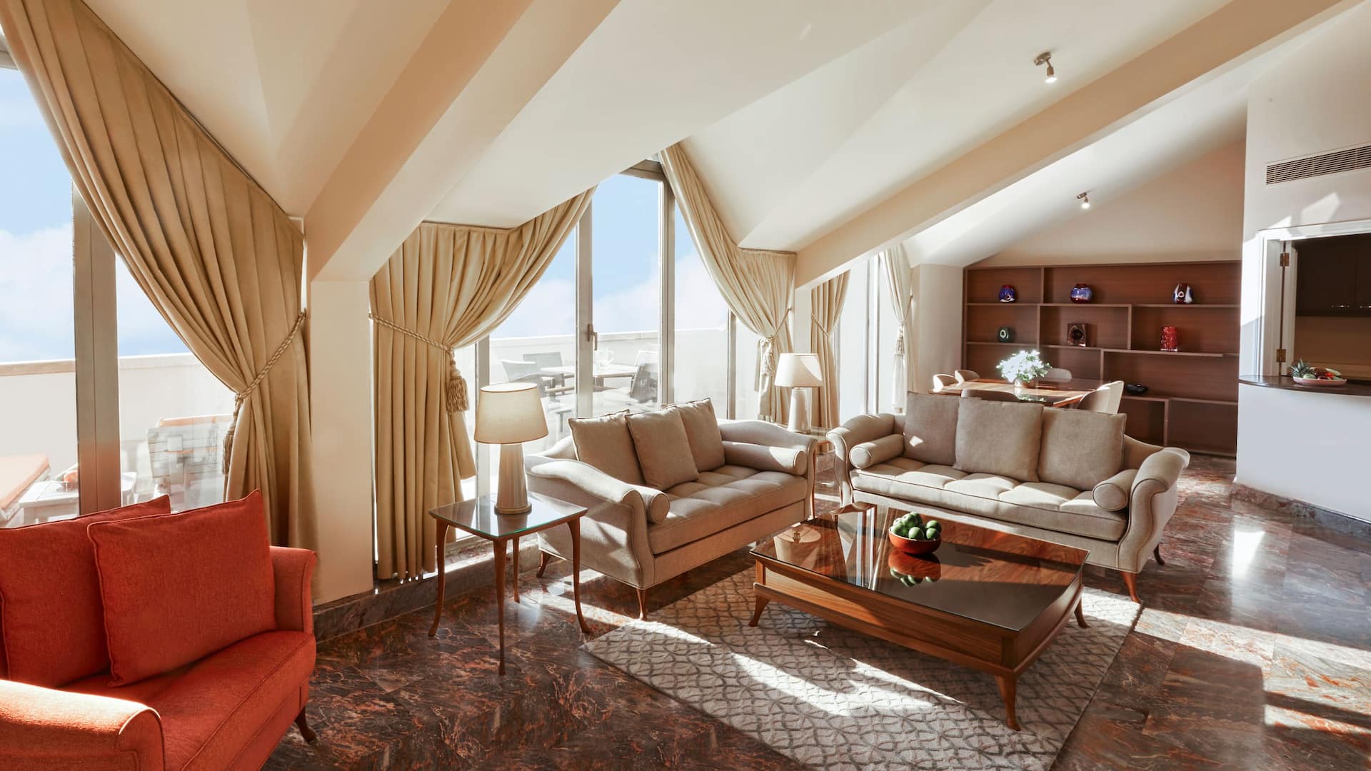 Grand Hyatt Istanbul Three Bedroom City View Terrace Suite Living Room