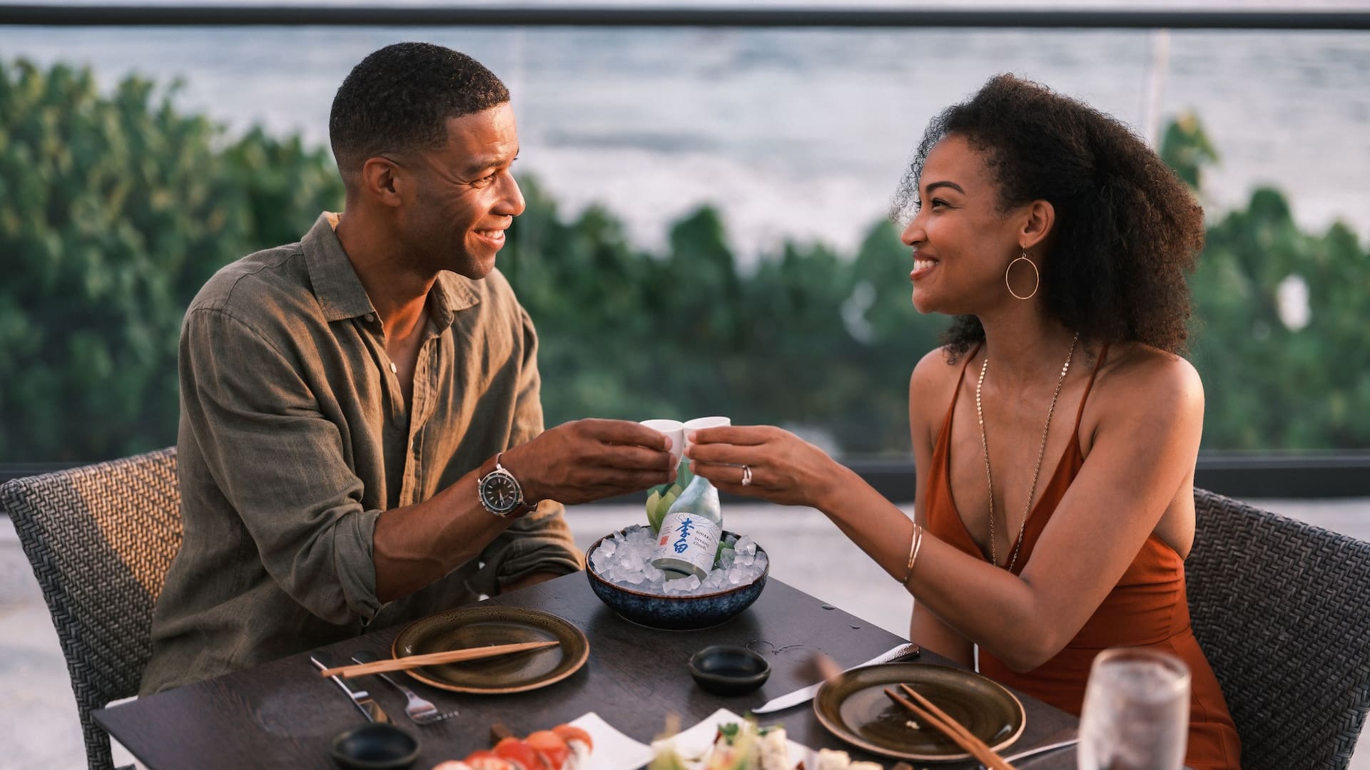 Hyatt Regency Maui Resort and Spa Japengo Couple And Sushi