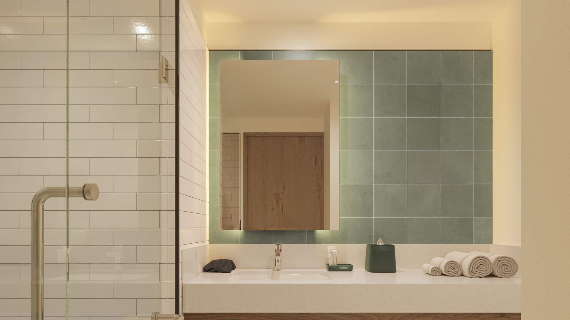 2 of 2 Hyatt Place Cancun Airport Standard Bathroom Vanity And Shower