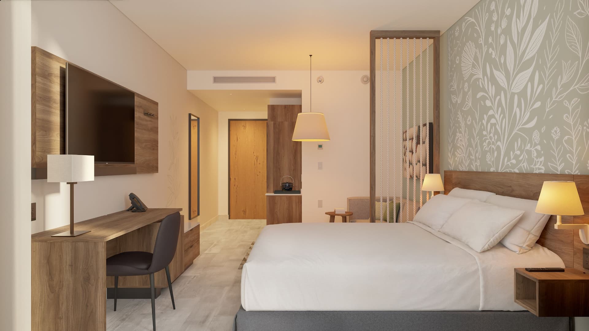 Hyatt Place Cancun Airport King Guestroom Lateral View