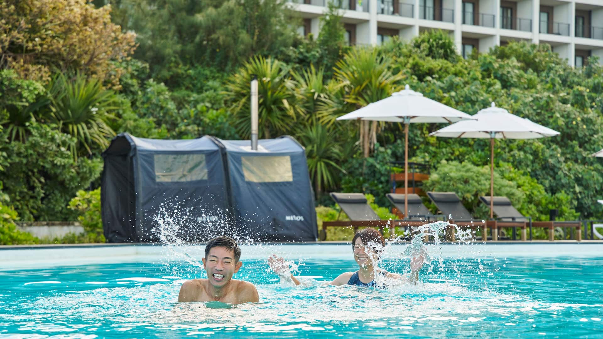 Hyatt Regency Seragaki Island, Okinawa Tent Sauna Water Splash