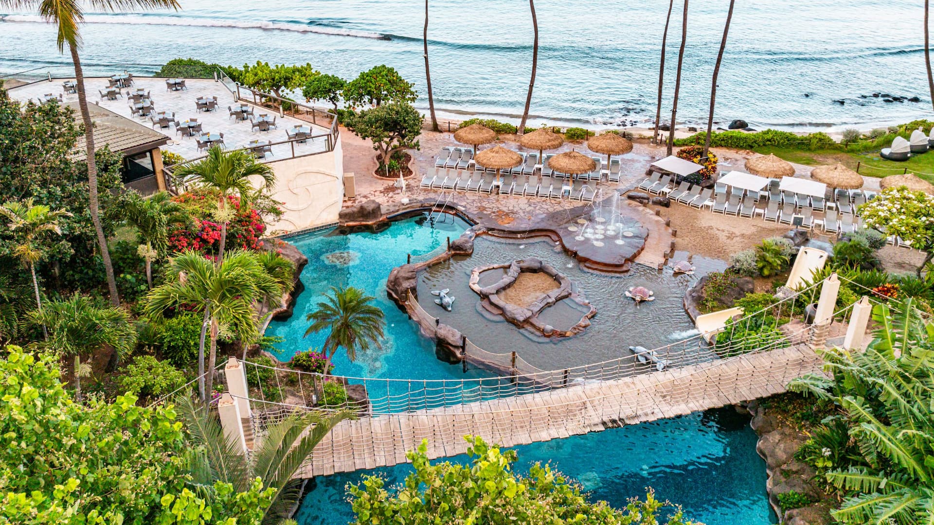 Hyatt Regency Maui Resort and Spa Japengo Deck Keiki Pool Ocean