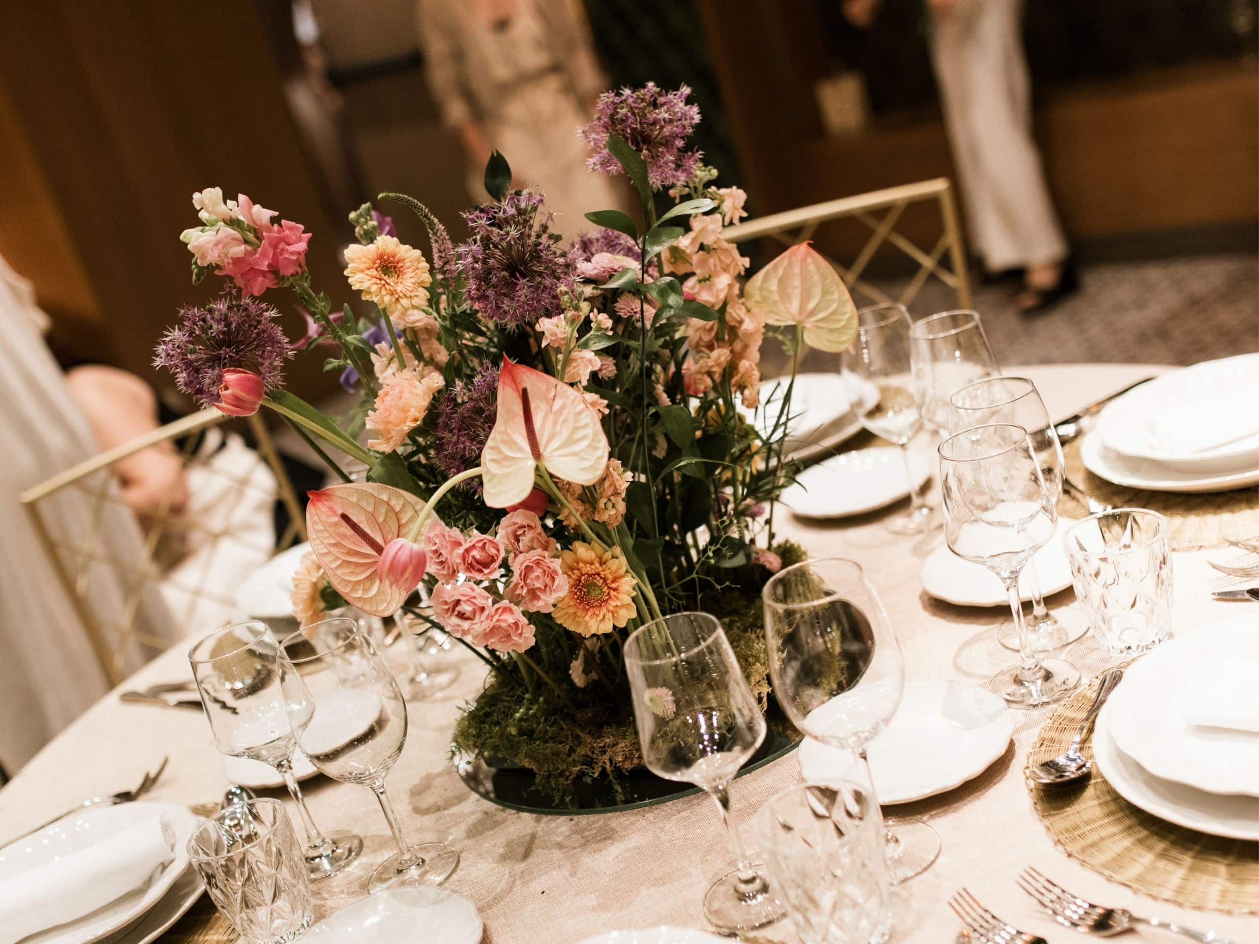Hyatt Centric Gran Via Madrid Wedding Table Flowers