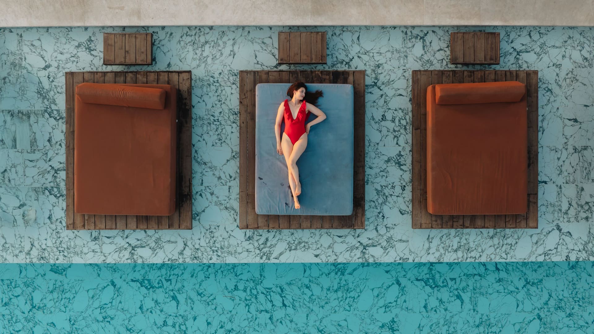 Grand Hyatt Athens Infinity Pool Sunbeds